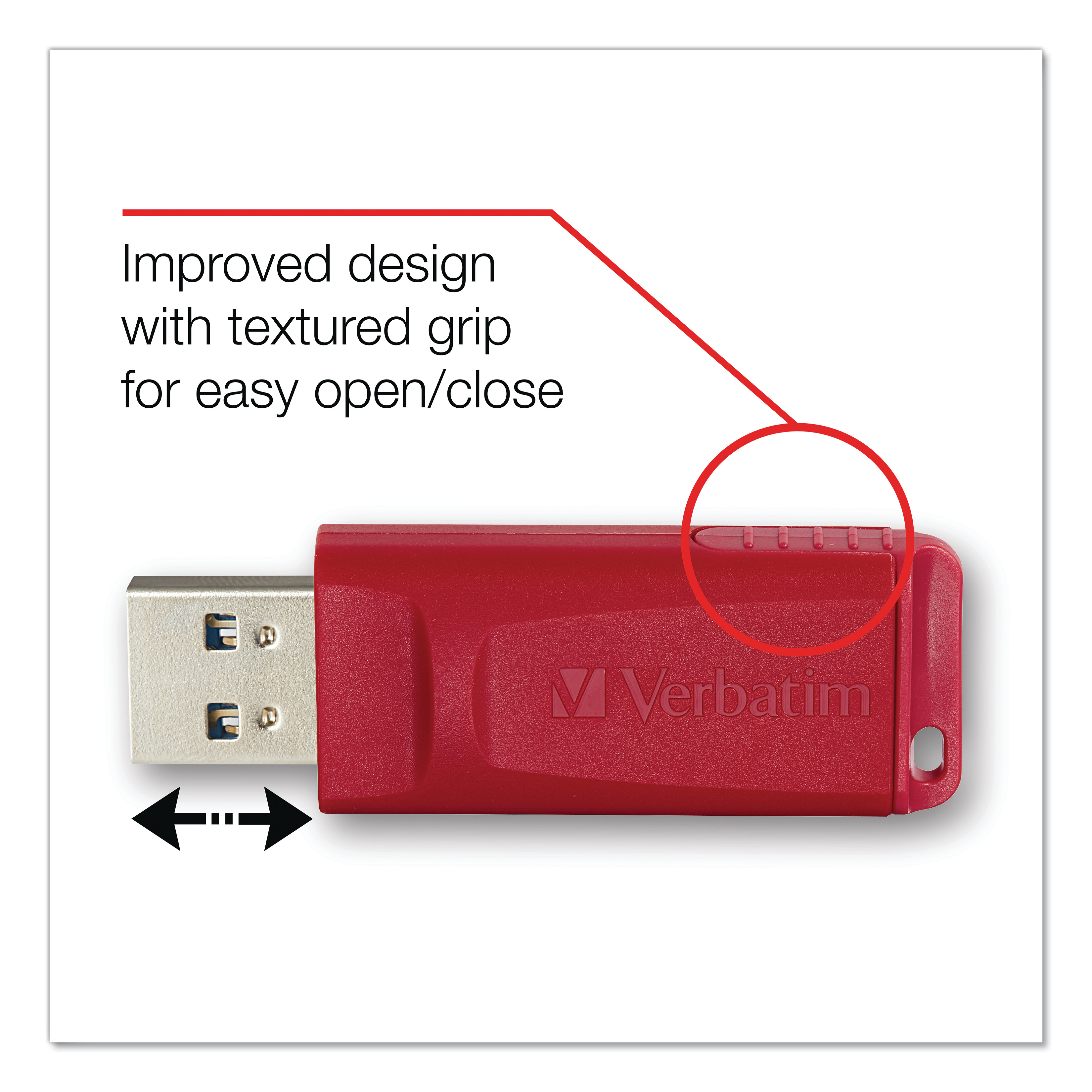  Verbatim 97005 Store 'n' Go USB Flash Drive, 64 GB, Red (VER97005) 