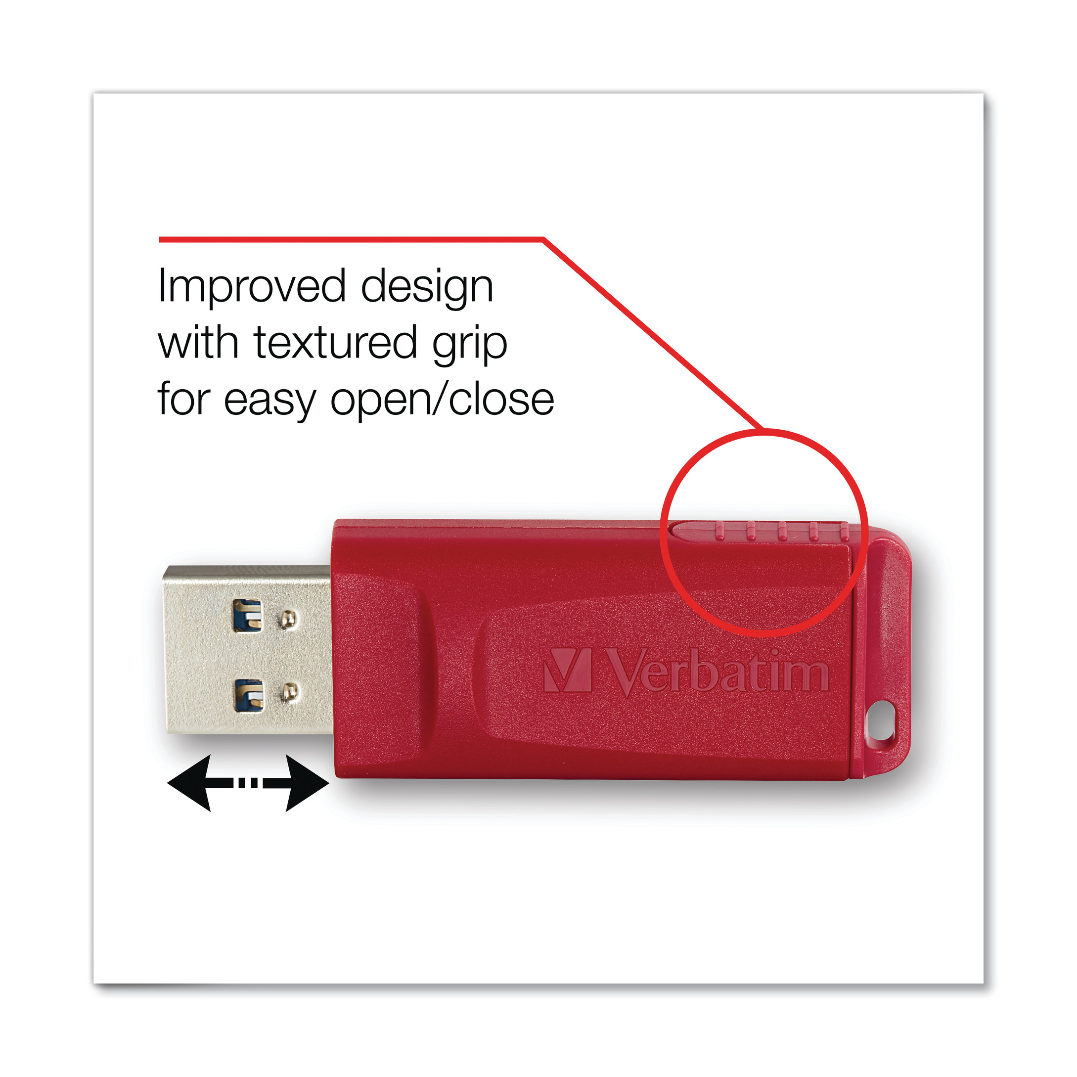  Verbatim 95507 Store 'n' Go USB Flash Drive, 8 GB, Red (VER95507) 