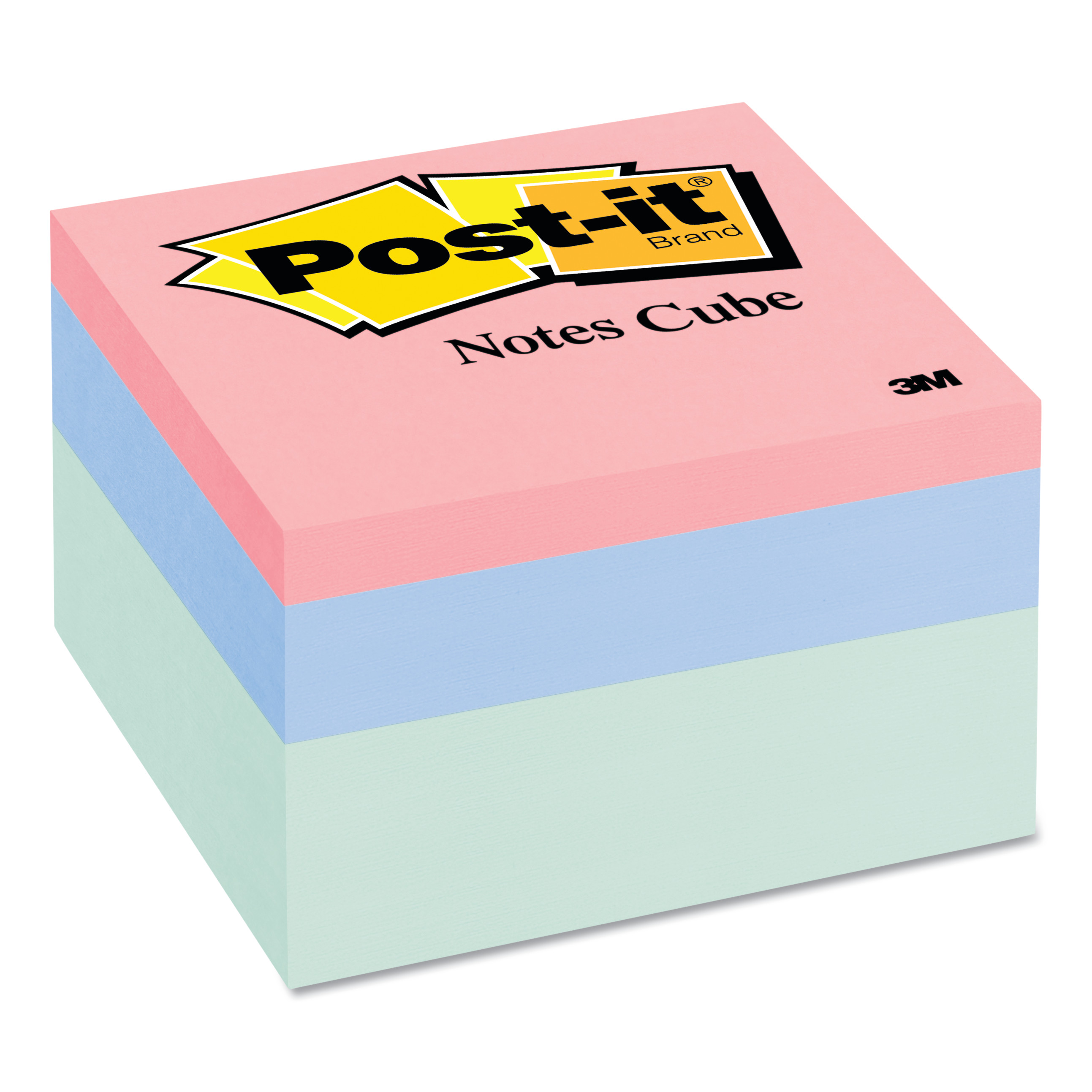  Post-it Notes 2056-PP Original Cubes, 3 x 3, Seafoam Wave, 490-Sheet (MMM2056PP) 