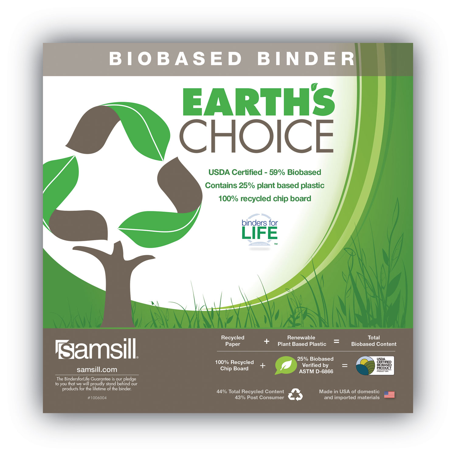 Earth's Choice Plant-Based Durable Fashion View Binder, 3 Rings, 1  Capacity, 11 x 8.5, Berry