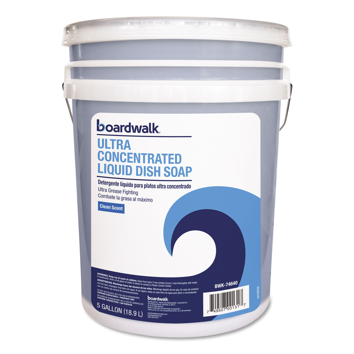  Boardwalk 1000049707 Ultra Concentrated Liquid Dish Soap, Clean, 5 gal (BWK74640) 