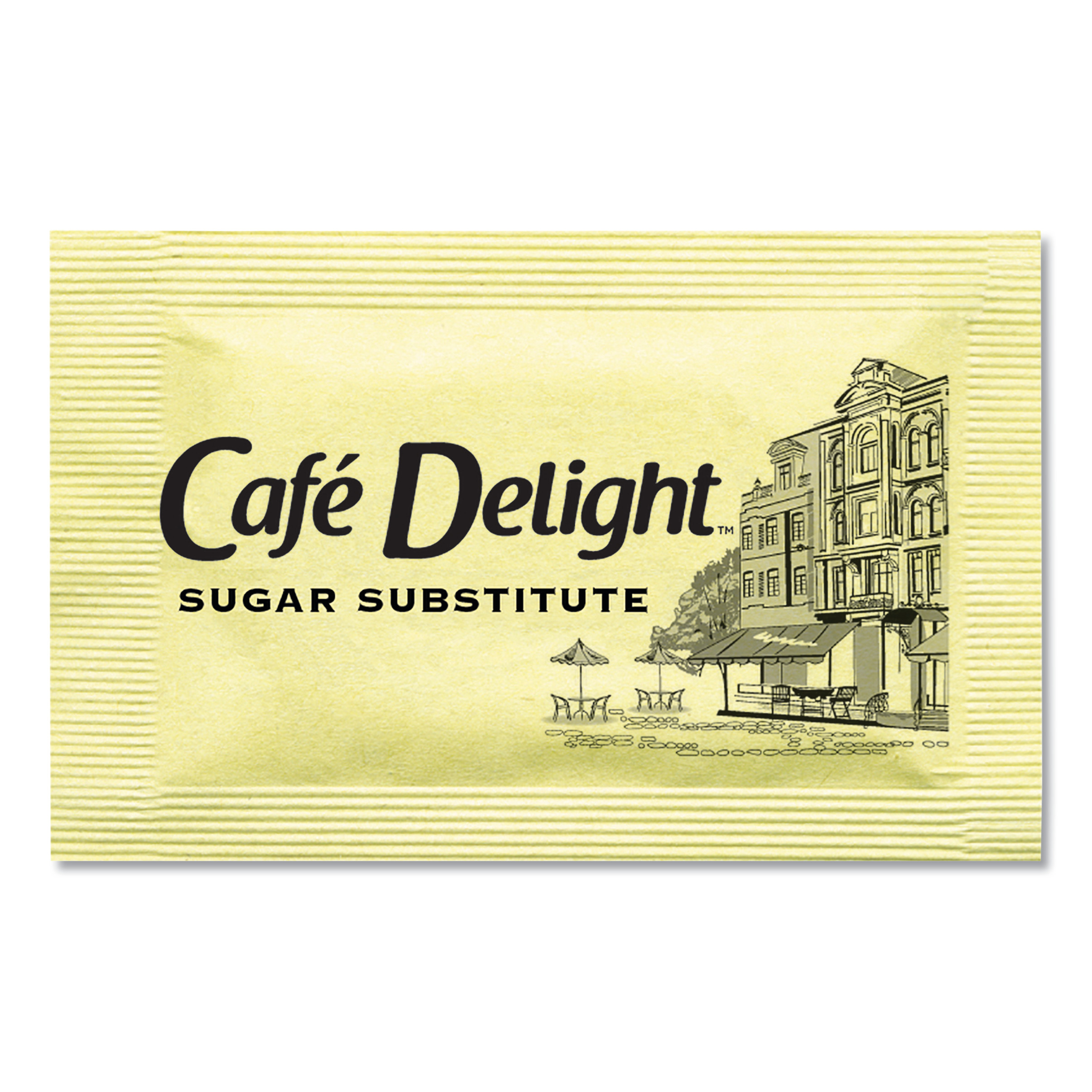  Café Delight OFX11101 Yellow Sweetener Packets, 0.08 g Packet, 2000 Packets/Box (OFX11101) 