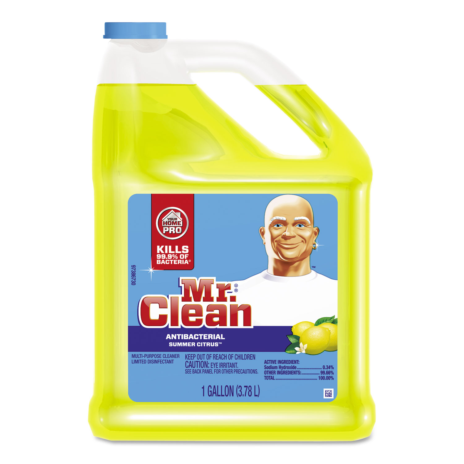  Mr. Clean 23123EA Multi-Surface Antibacterial Cleaner, Summer Citrus, 1 gal Bottle (PGC23123EA) 