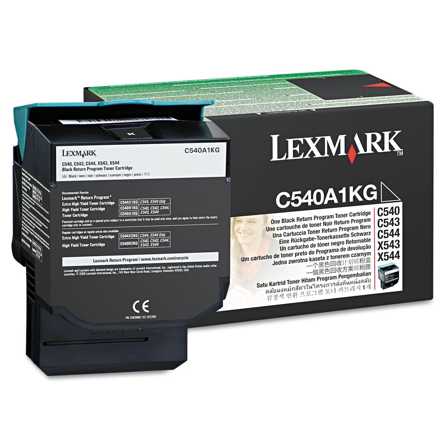  Lexmark C540A1KG C540A1KG Return Program Toner, 1000 Page-Yield, Black (LEXC540A1KG) 