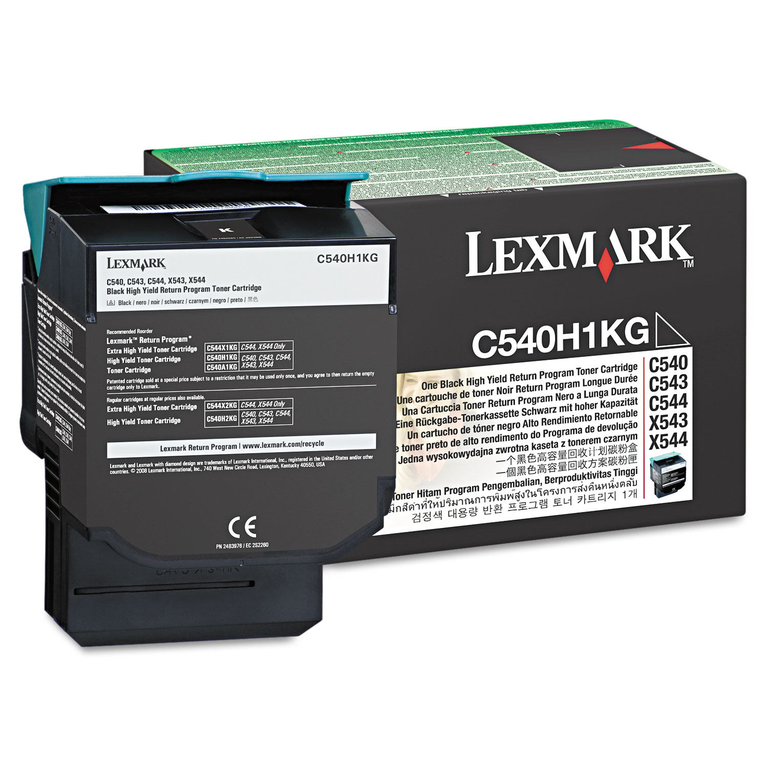  Lexmark C540H1KG C540H1KG Return Program High-Yield Toner, 2500 Page-Yield, Black (LEXC540H1KG) 