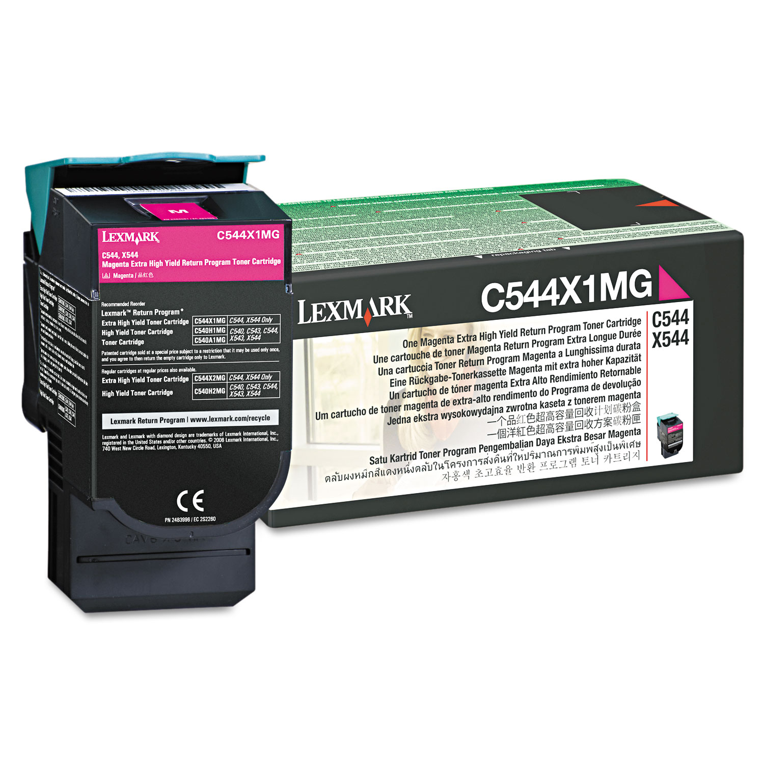  Lexmark C544X1MG C544X1MG Return Program Extra High-Yield Toner, 4000 Page-Yield, Magenta (LEXC544X1MG) 