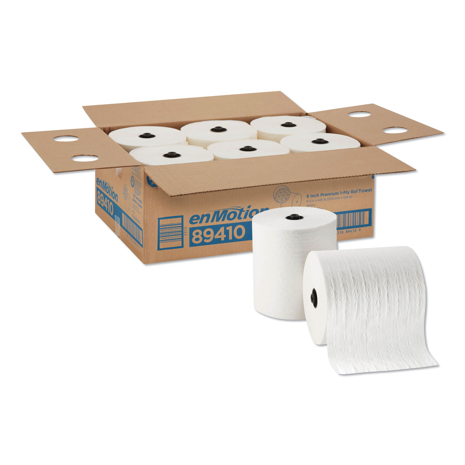 EnMotion Paper Towels, 1-Ply, 8.25″ x 420 ft, White, 6 Rolls/Carton