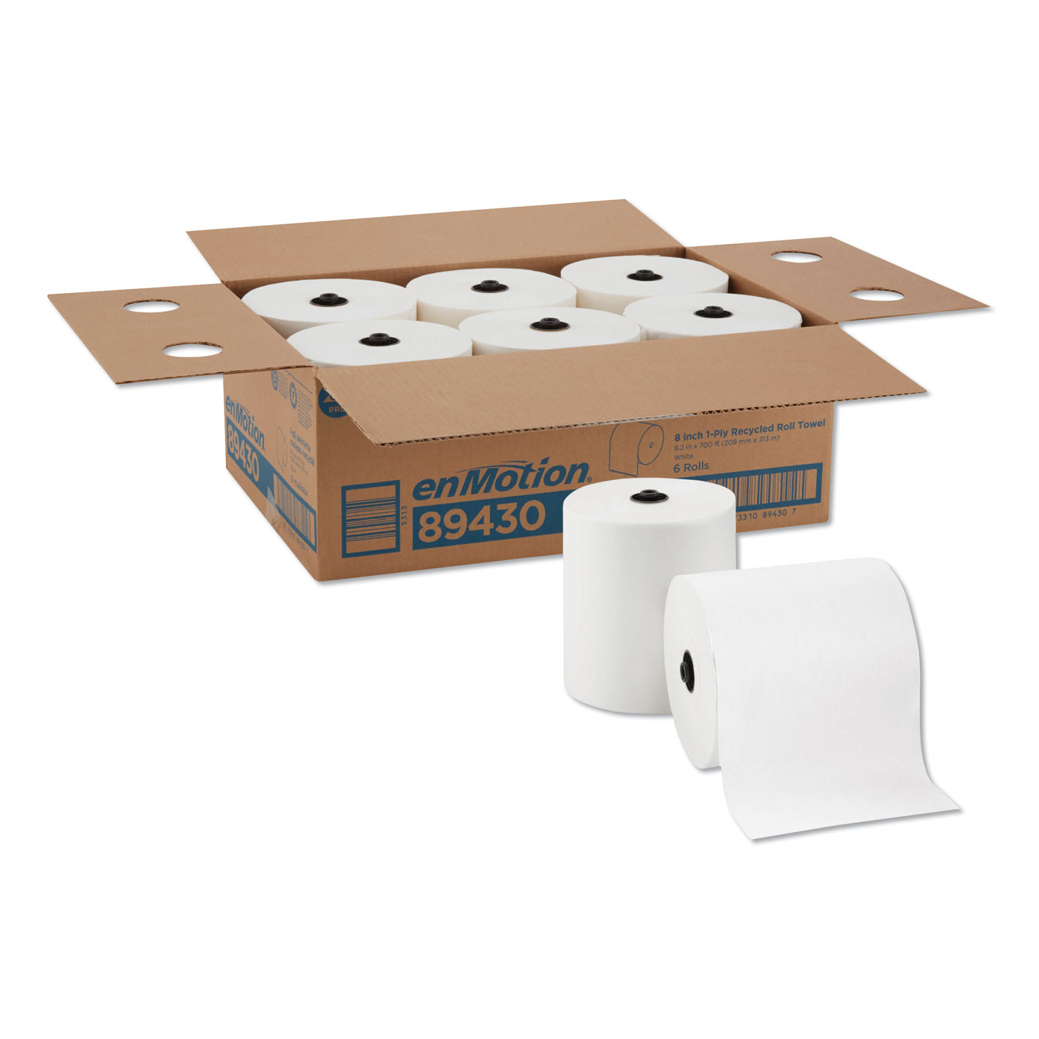 EPA Compliant Paper Towel, 8.25″ x 700 ft, White, 6 Packs/Carton