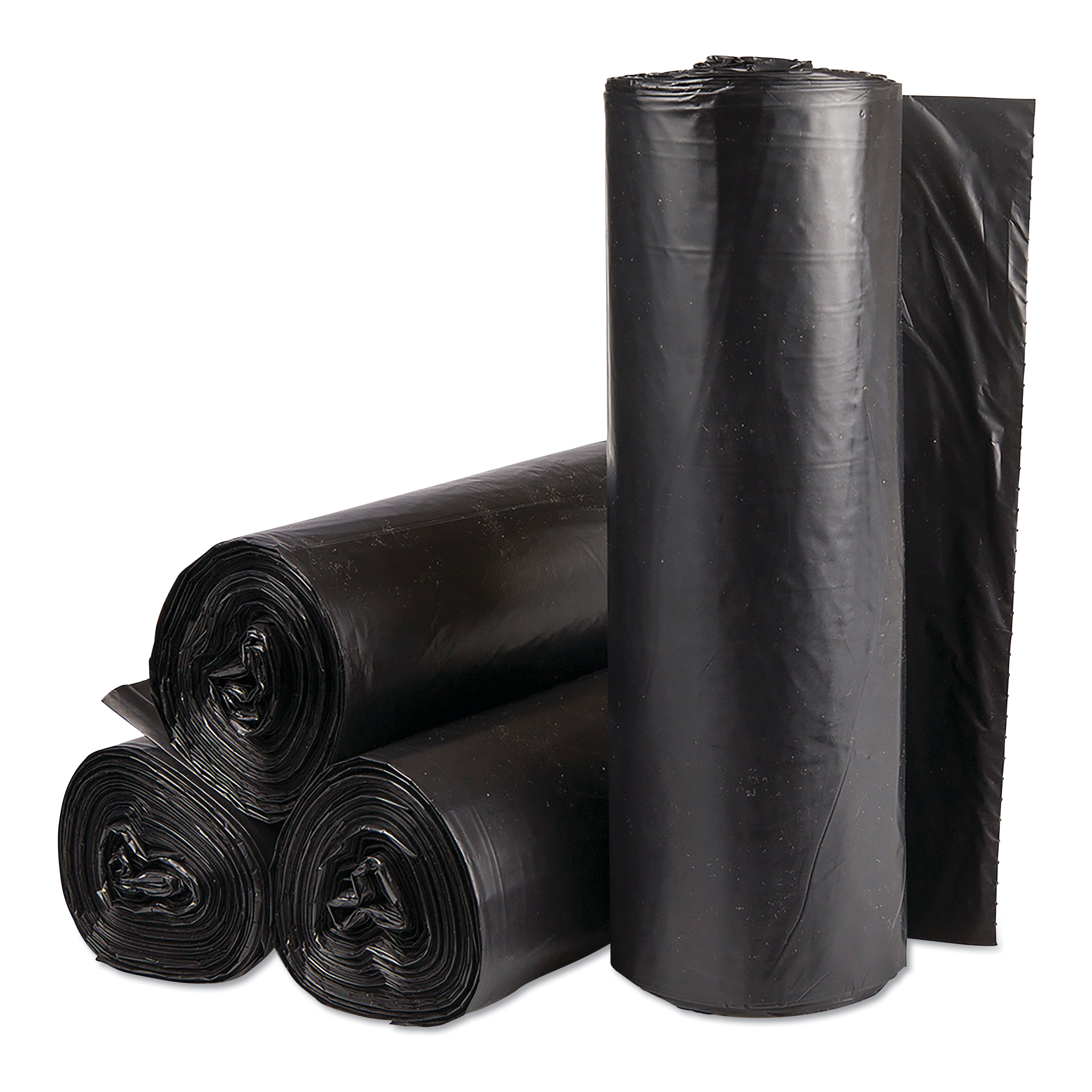  Inteplast Group S303716K High-Density Commercial Can Liners, 30 gal, 16 microns, 30 x 37, Black, 500/Carton (IBSS303716K) 