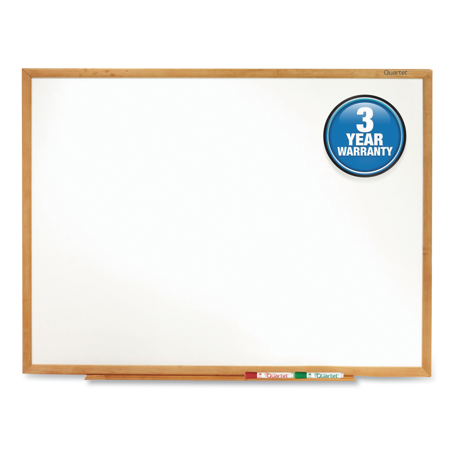  Quartet S573 Classic Series Total Erase Dry Erase Board, 36 x 24, Oak Finish Frame (QRTS573) 