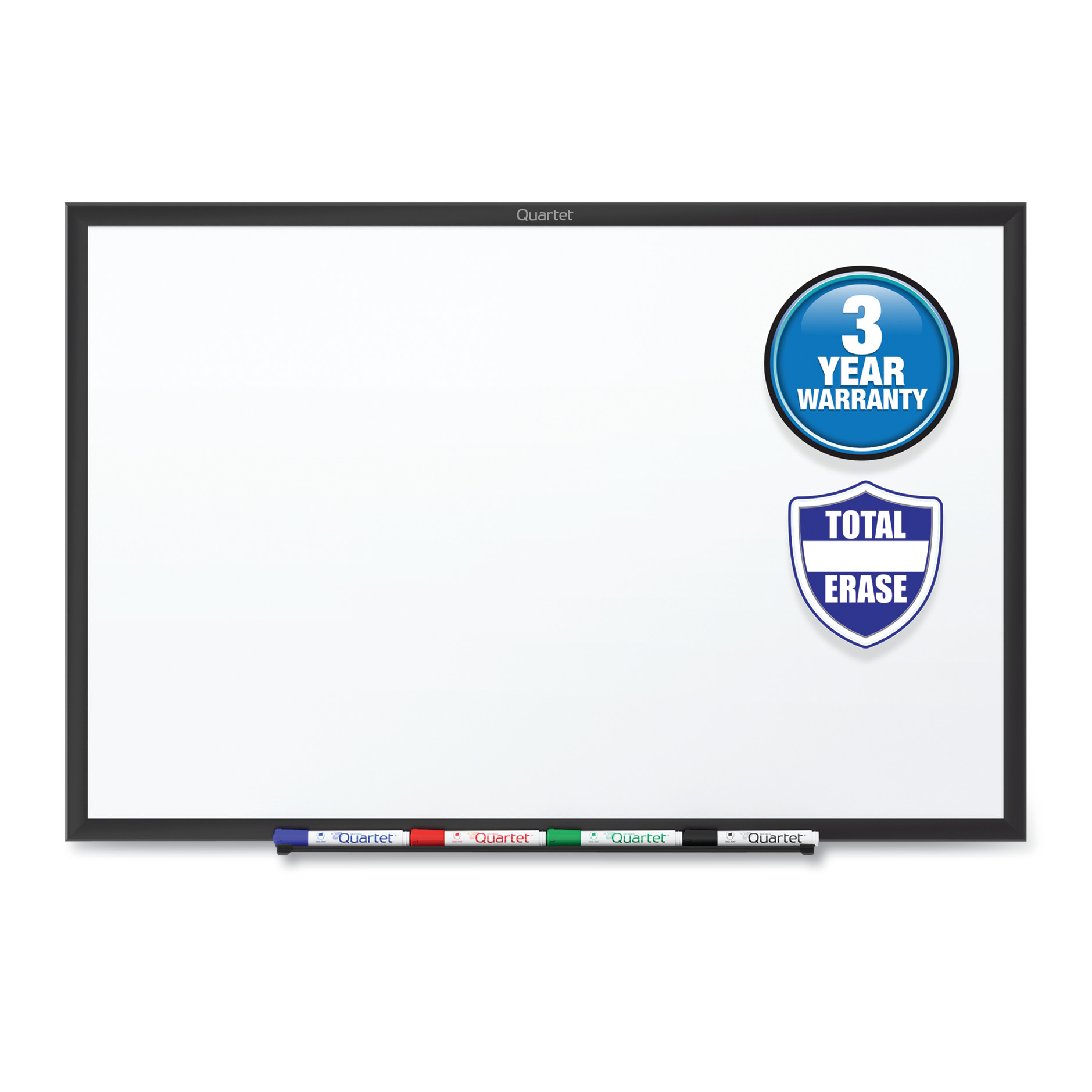  Quartet S534B Classic Series Total Erase Dry Erase Board, 48 x 36, White Surface, Black Frame (QRTS534B) 