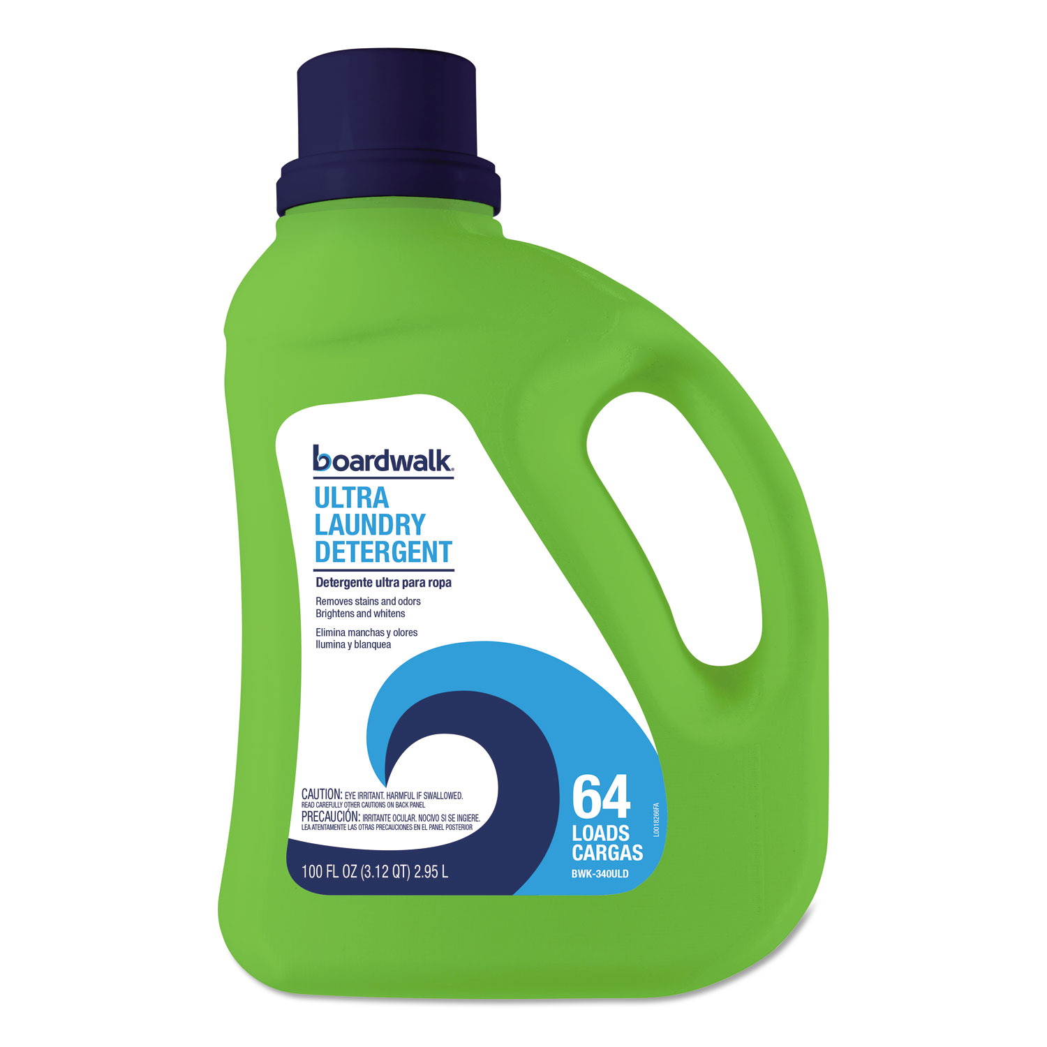  Boardwalk 1000049710 Ultimate Fresh Laundry Detergent, Clean Fresh Scent, 100 oz Bottle, 2/Carton (BWK340ULD) 