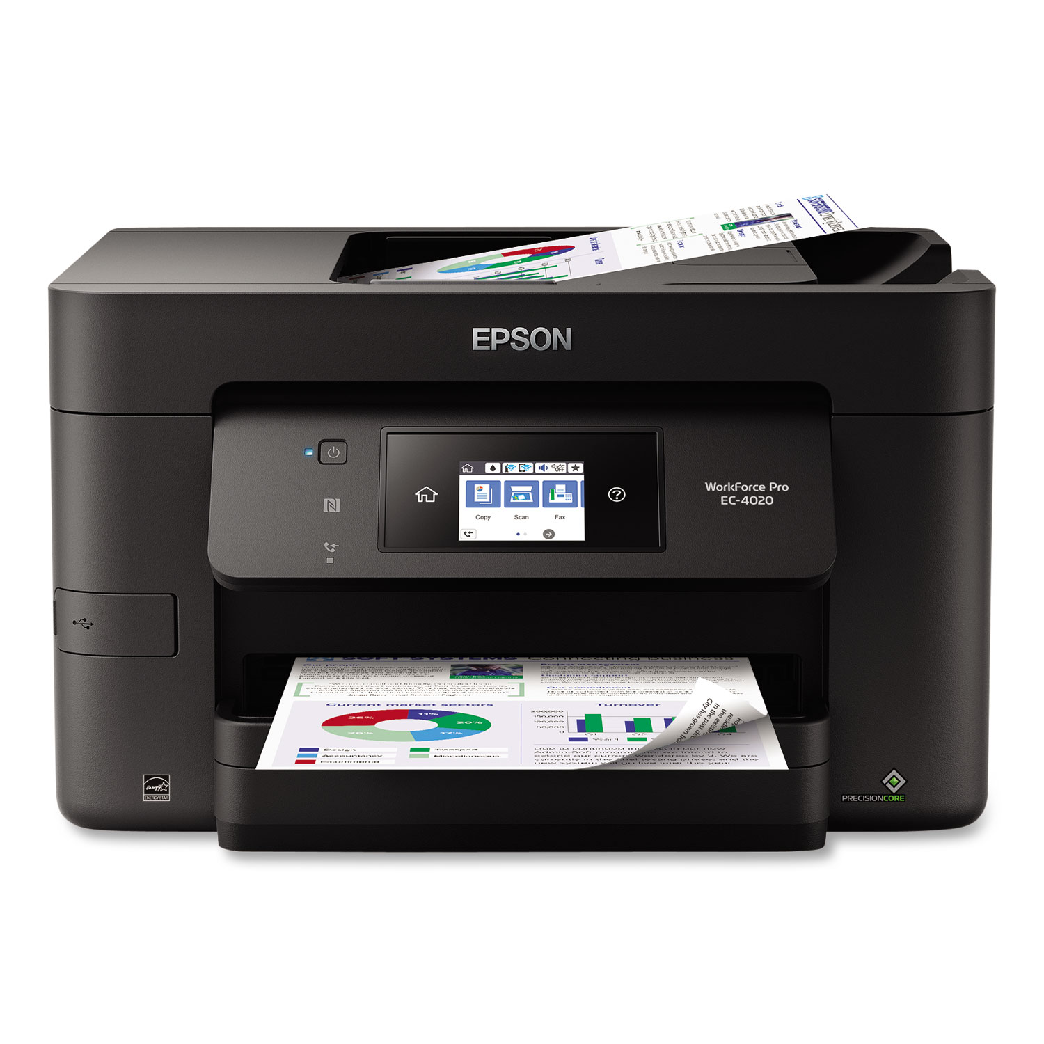  Epson C11CF74203 WorkForce Pro EC-4020 Color Multifunction Printer, Copy/Fax/Print/Scan (EPSC11CF74203) 