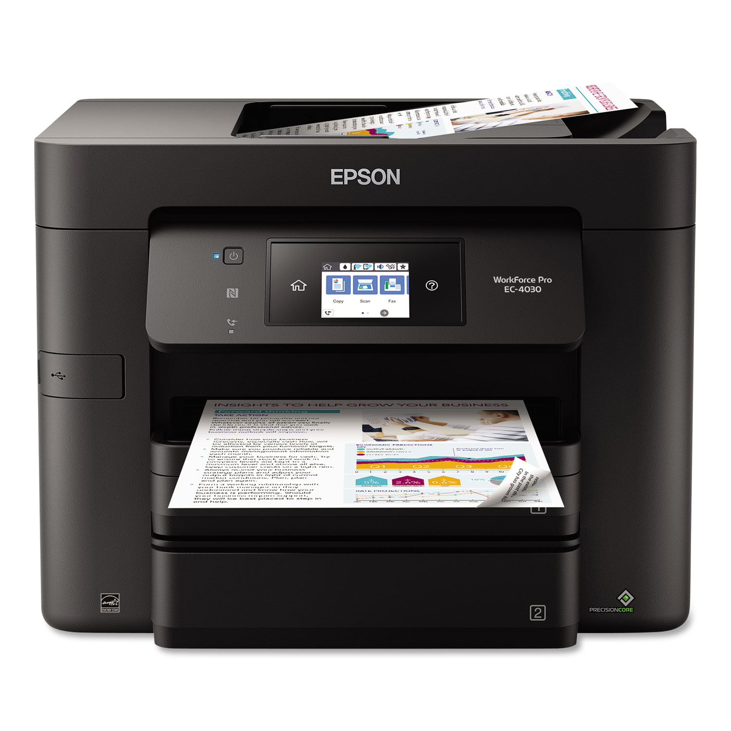  Epson C11CG01205 WorkForce Pro EC-4030 Color Multifunction Printer, Copy/Fax/Print/Scan (EPSC11CG01205) 