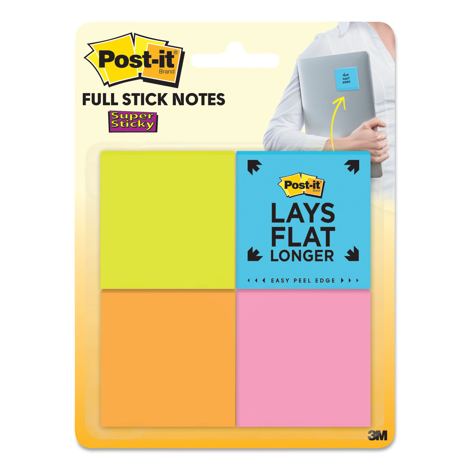  Post-it Notes Super Sticky F220-8SSAU Full Adhesive Notes, 2 x 2, Assorted Rio de Janeiro Colors, 25-Sheet, 8/Pack (MMMF2208SSAU) 