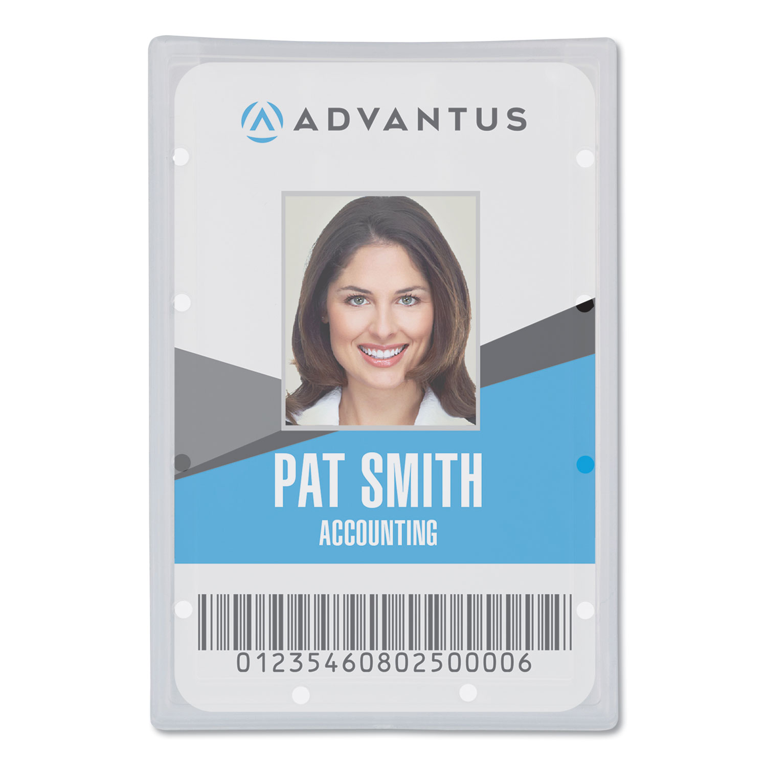  Advantus 97100 Clear ID Card Holder, Vertical, 2 5/16 x 3 11/16, 25/PK (AVT97100) 