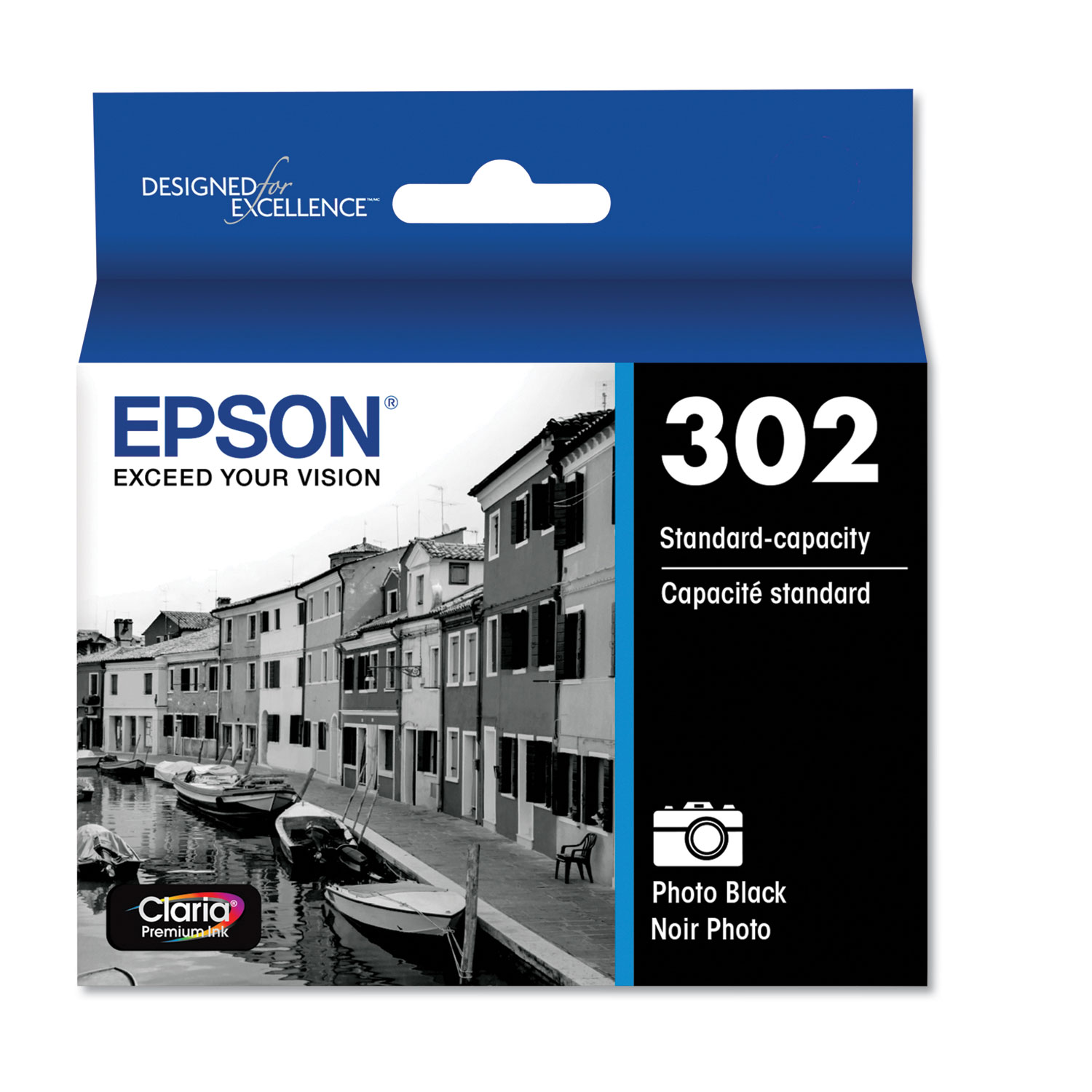  Epson T302120-S T302120S (T302) Claria Ink, Photo Black (EPST302120S) 