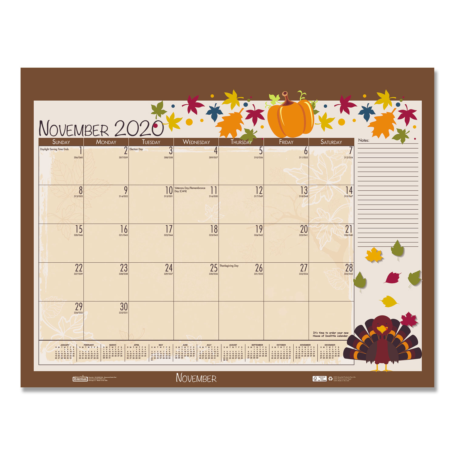 Earthscapes Seasonal Desk Pad Calendar 22 X 17 Illustrated