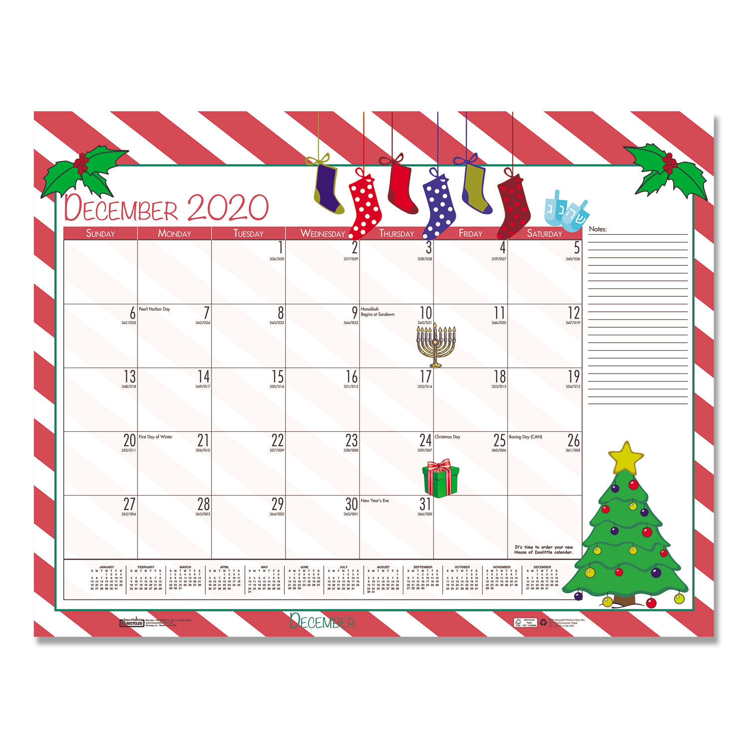 Earthscapes Seasonal Desk Pad Calendar 22 X 17 Illustrated