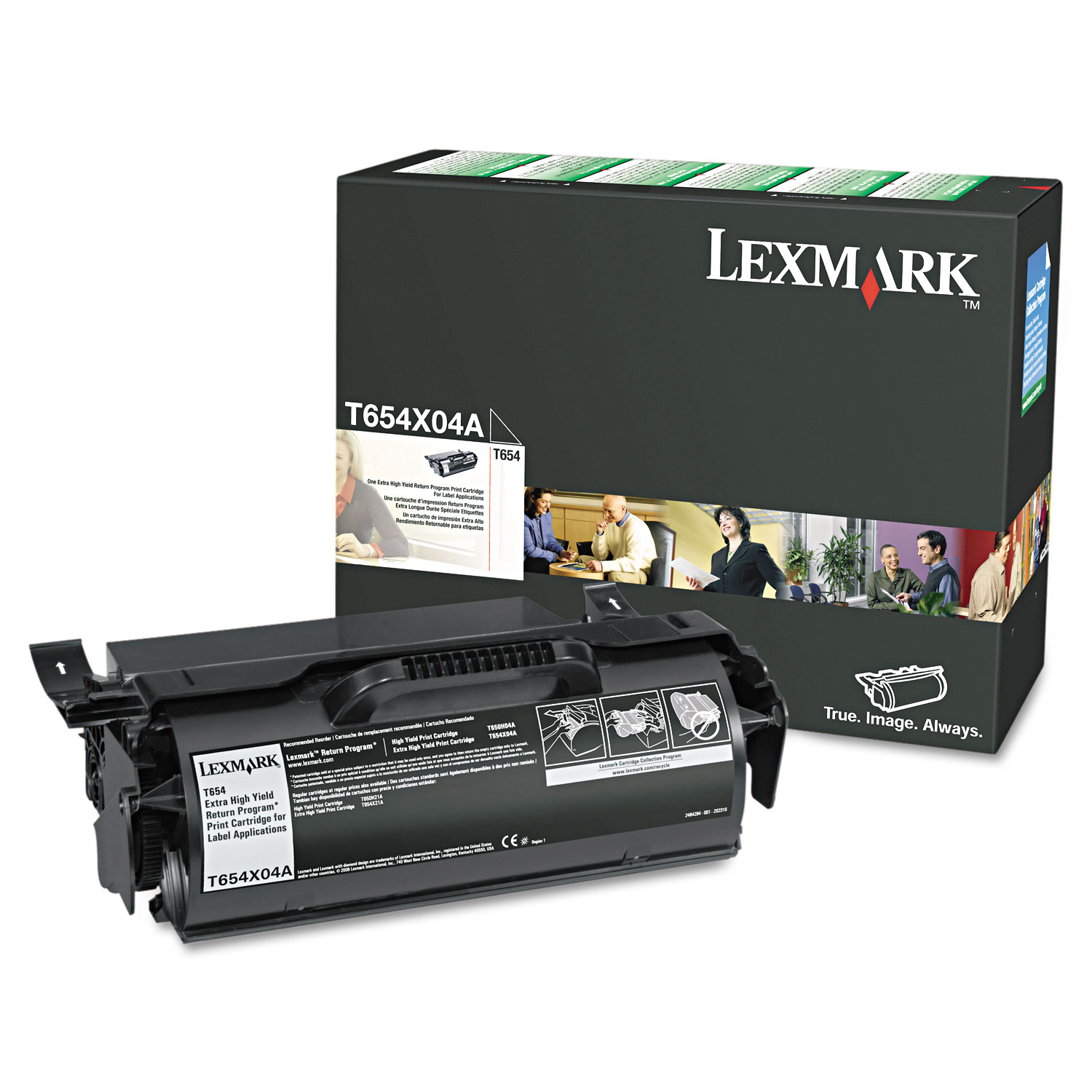  Lexmark T654X04A T654X04A Return Program Extra High-Yield Toner, 36000 Page-Yield, Black (LEXT654X04A) 