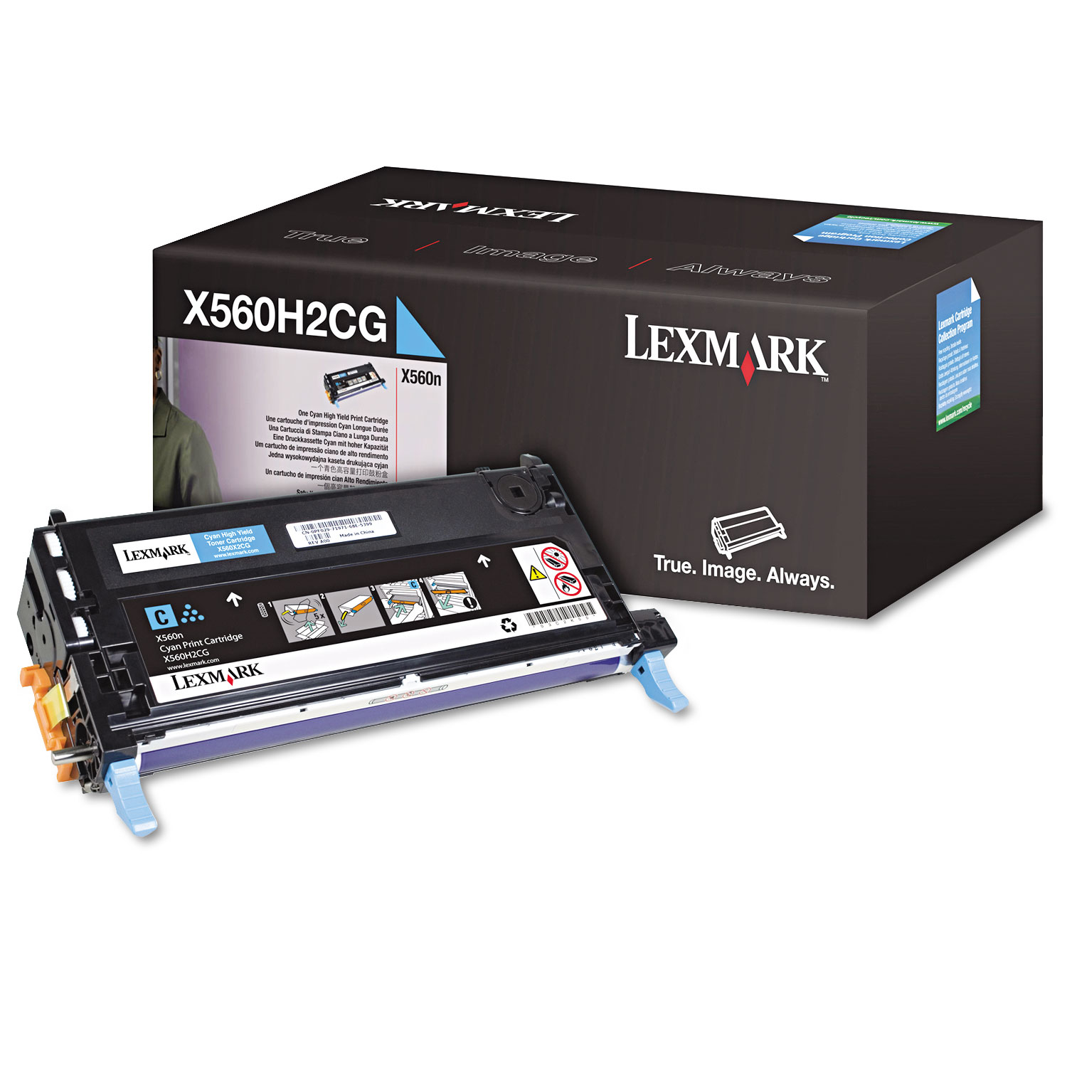  Lexmark X560H2CG X560H2CG High-Yield Toner, 10000 Page-Yield, Cyan (LEXX560H2CG) 