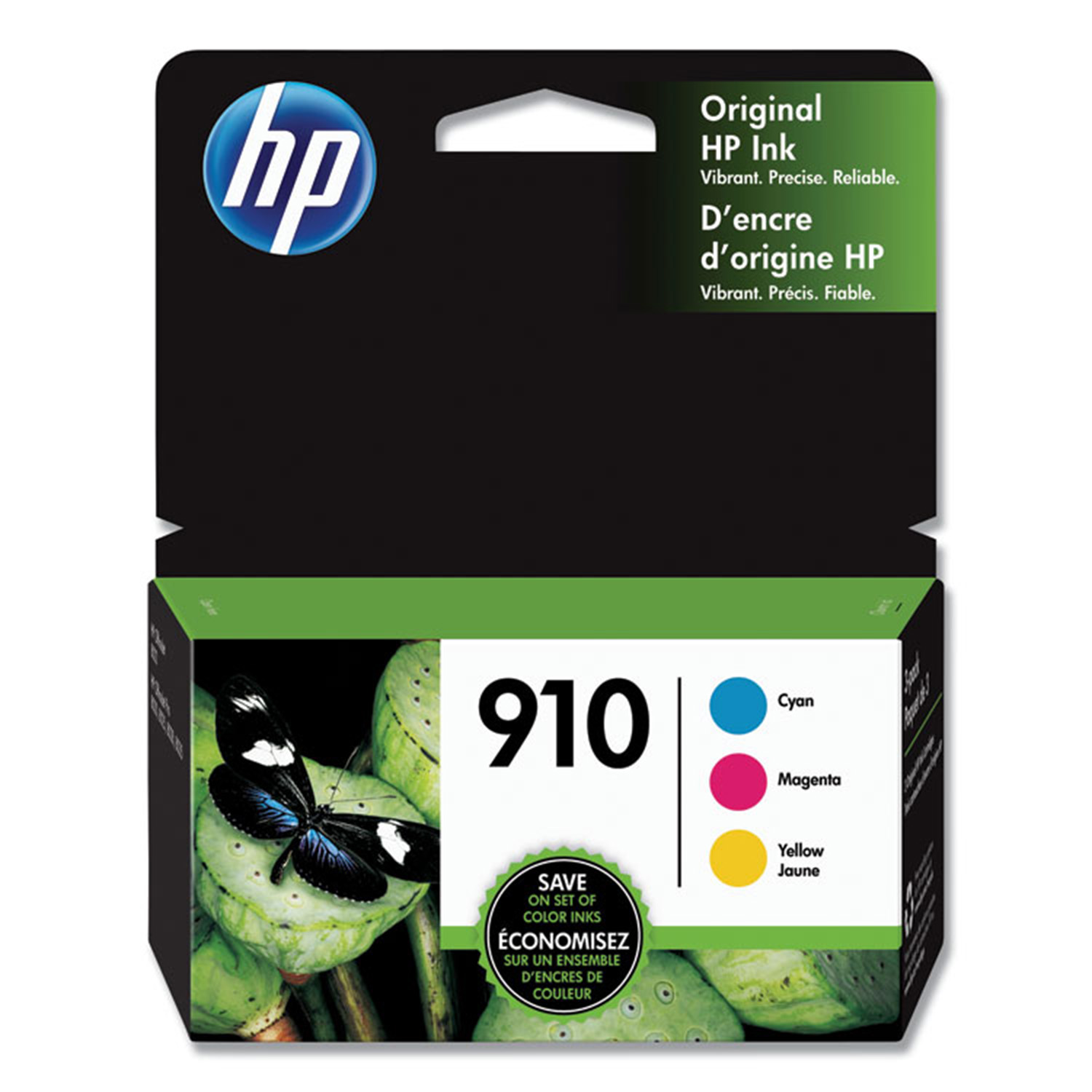  HP 3YN97AN#140 HP 910, (3YN97AN) 3-Pack Cyan/Magenta/Yellow Original Ink Cartridges (HEW3YN97AN) 
