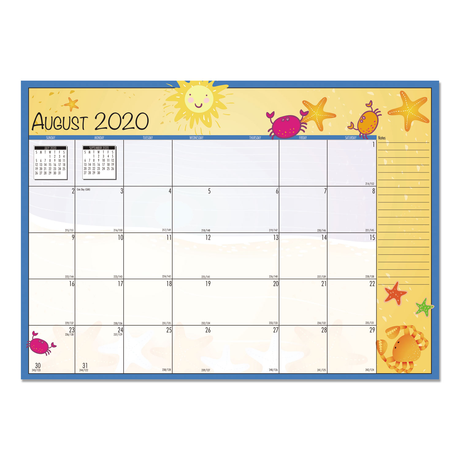 Seasonal Monthly Planner, 10 x 7, 2020