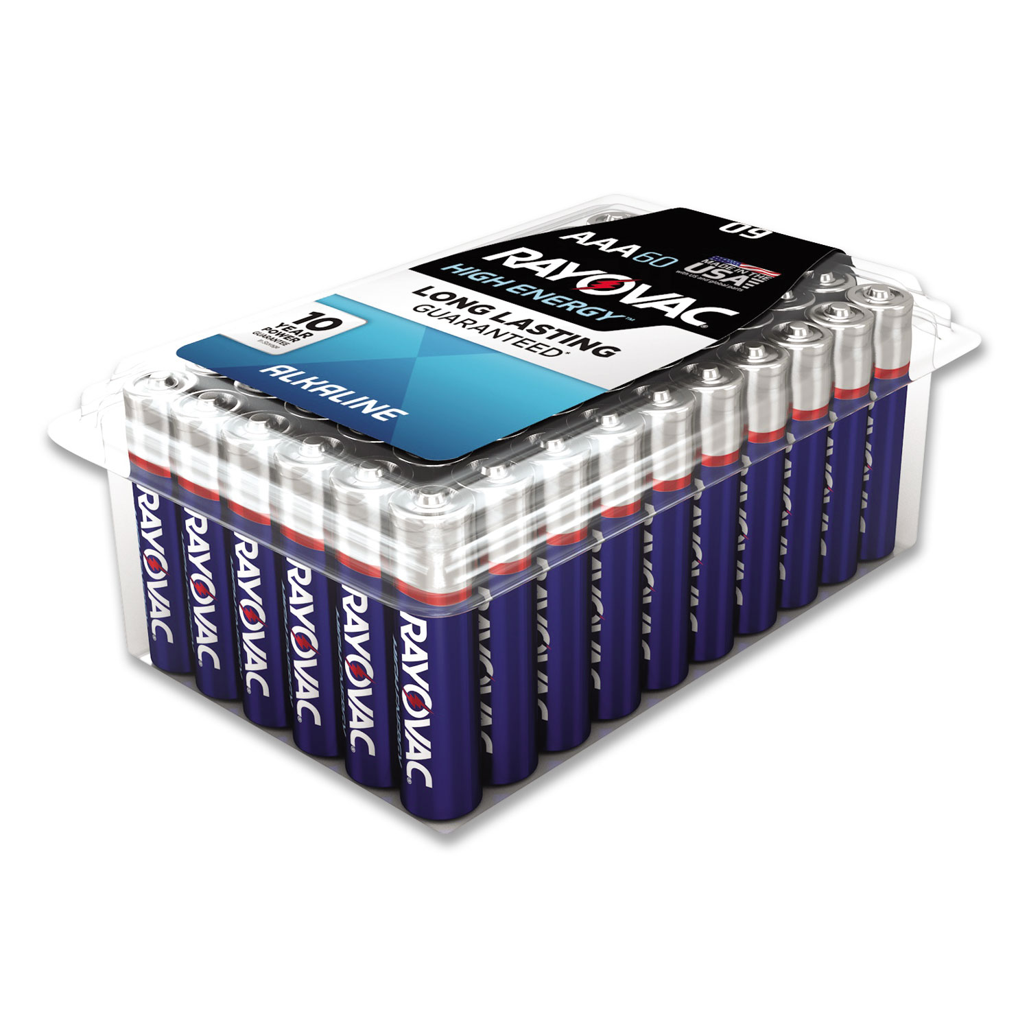  Rayovac 81560PPK Alkaline AA Batteries, 60/Pack (RAY81560PPK) 