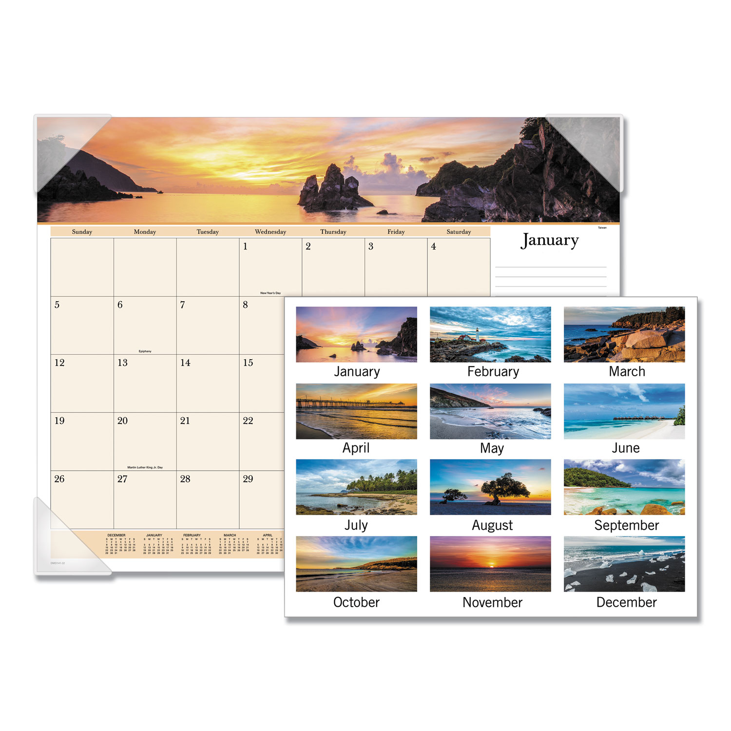 Images Of The Sea Monthly Desk Pad Calendar 22 X 17 2020