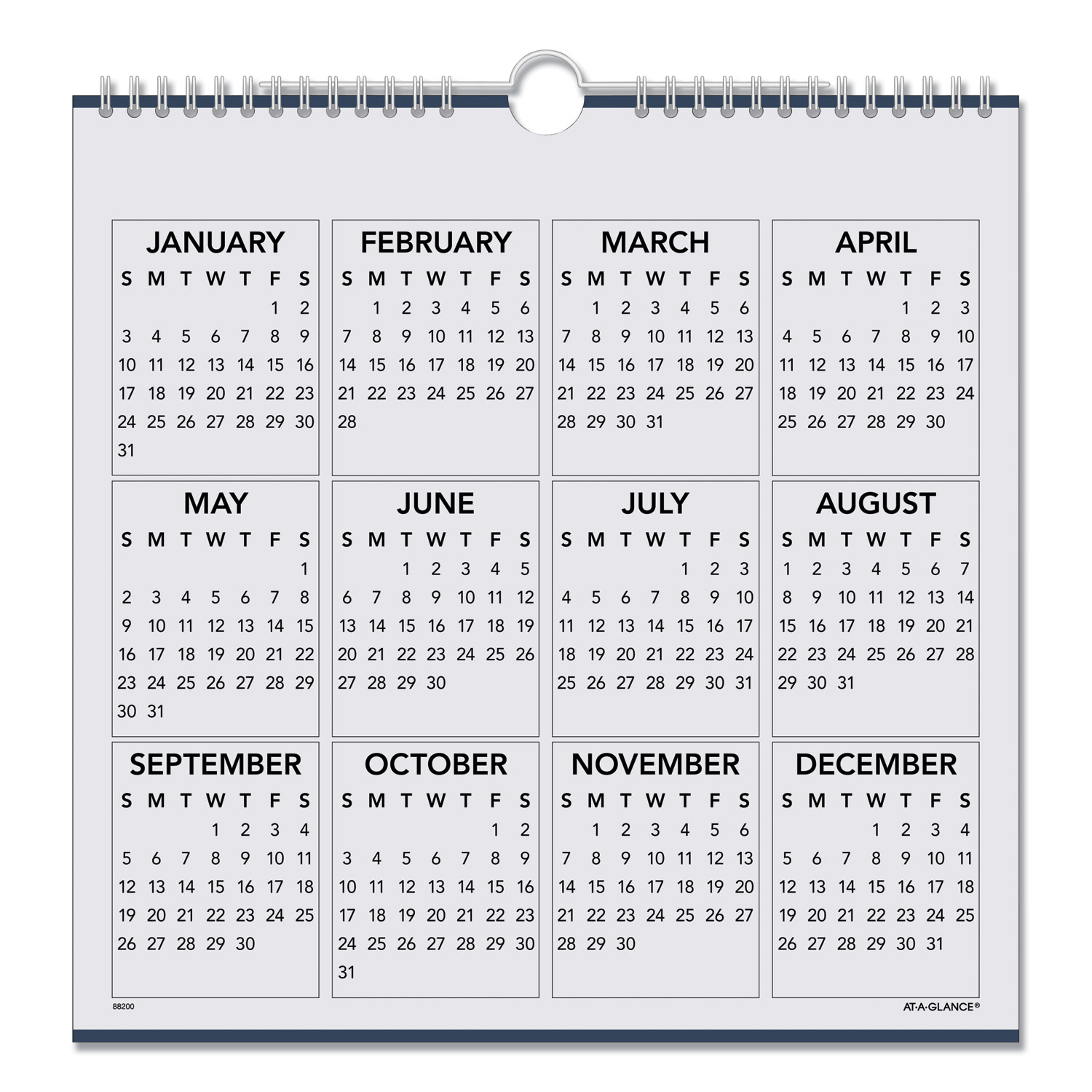 Landscape Monthly Wall Calendar, 12 x 12, 2020