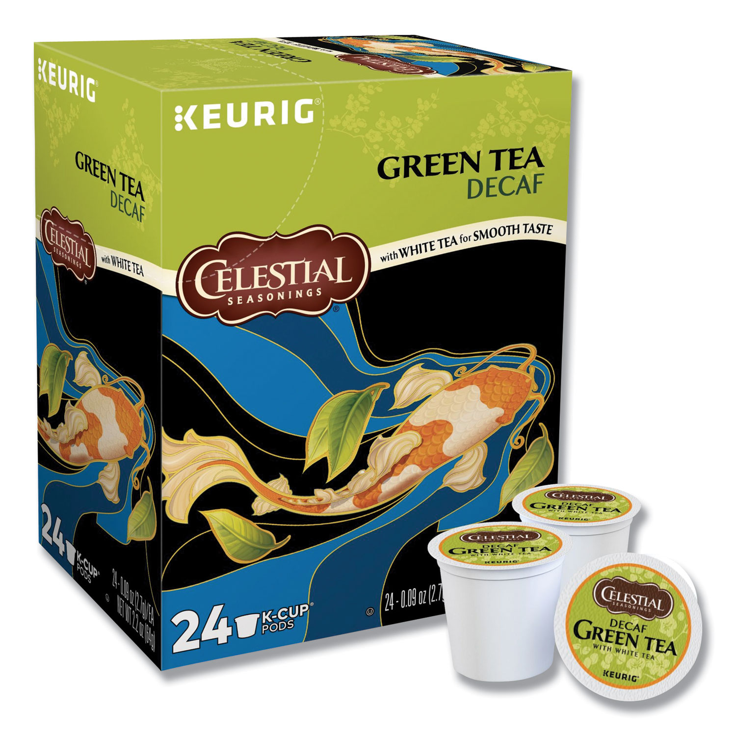 GMT14737 Celestial Seasonings Decaffeinated Green Tea KCups Zuma