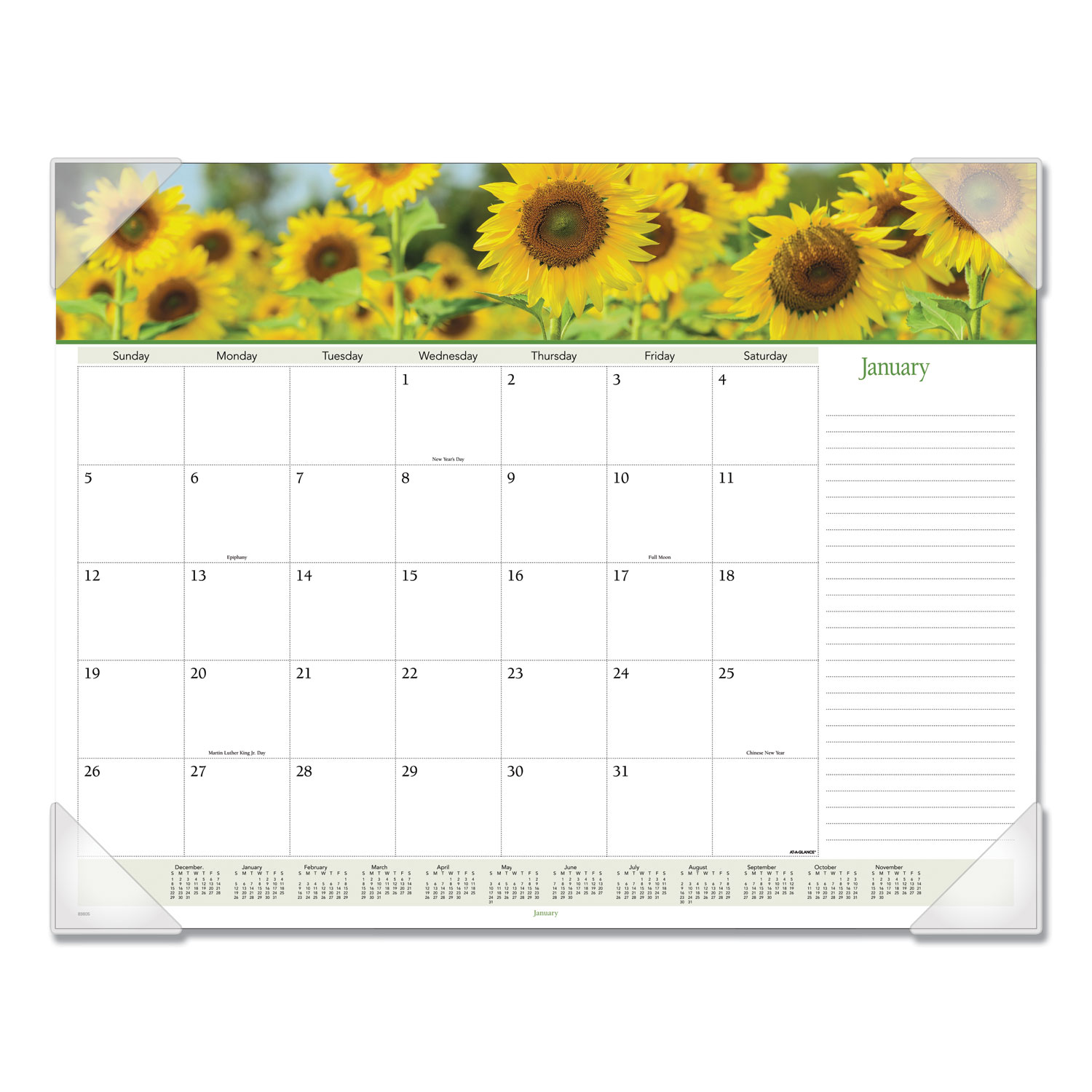 Floral Panoramic Desk Pad 22 X 17 Floral 2020 United Imaging