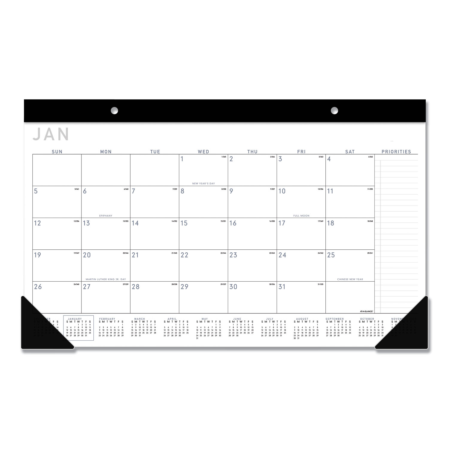 Contemporary Compact Desk Pad, 17 3/4 x 10 7/8, 2020