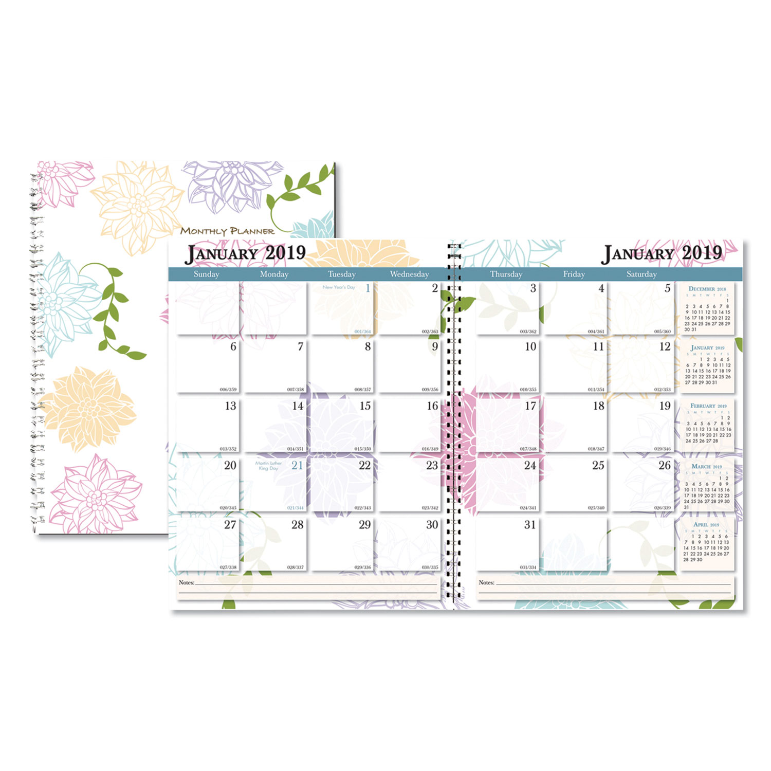  House of Doolittle 290-97 Whimsical Floral Monthly Planners, 9 x 7, 2020 (HOD29097) 