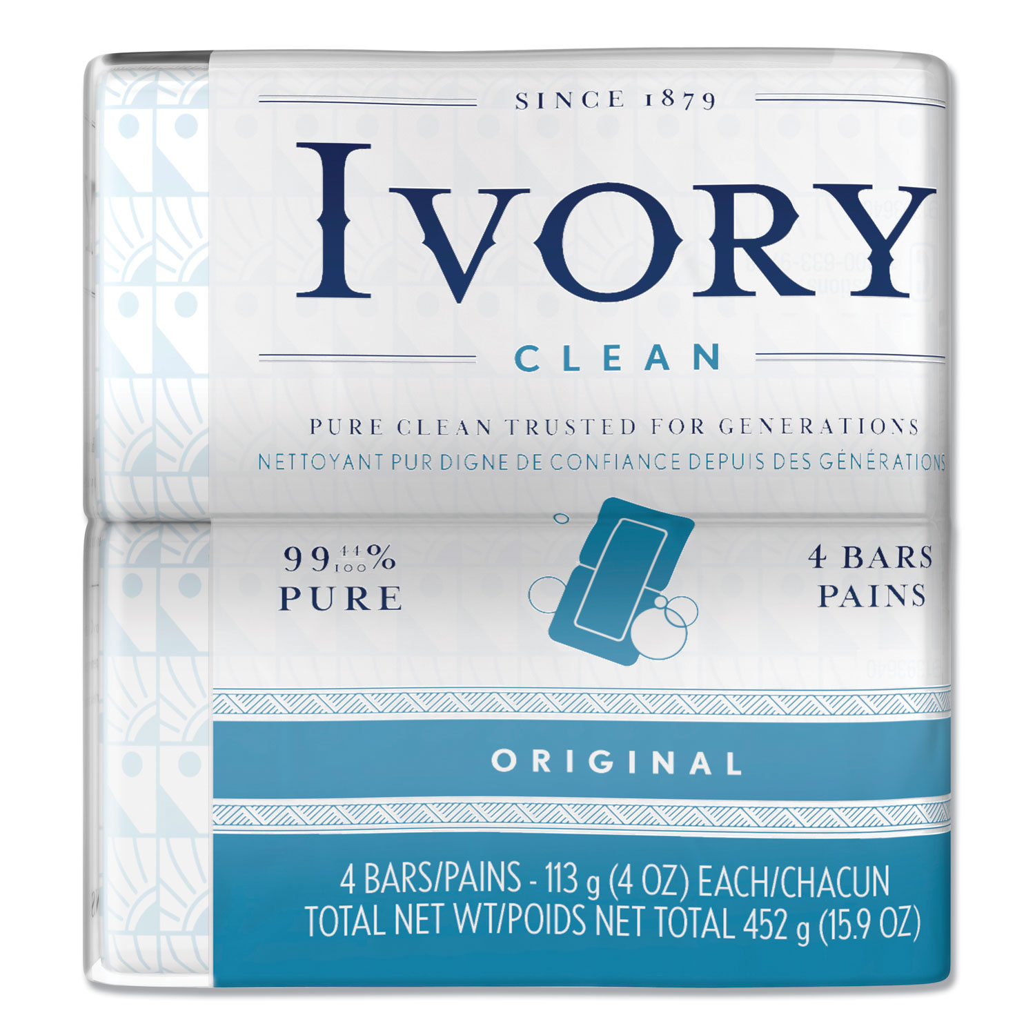  Ivory 82757 Bar Soap, Original Scent, 4 oz, 4/Pack, 18 Packs/Carton (PGC82757) 