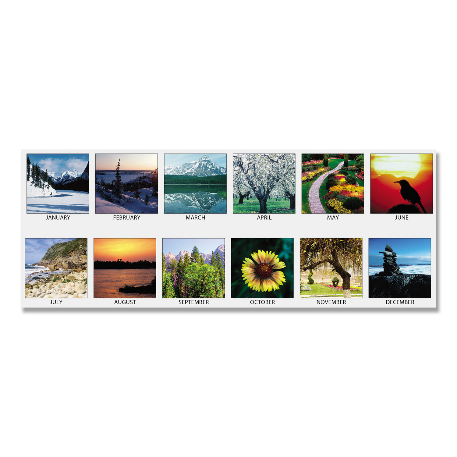 Earthscapes Scenic Desk Pad Calendar, 22 x 17, 2020