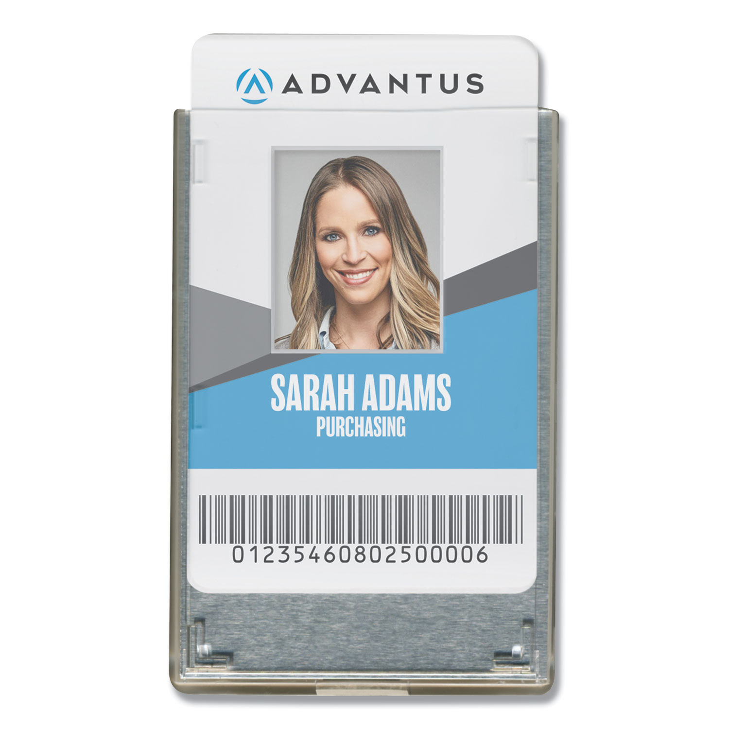  Advantus 76416 Rigid Two-Badge RFID Blocking Smart Card Holder, 3 3/8 x 2 1/8, Clear, 20/Pack (AVT76416) 