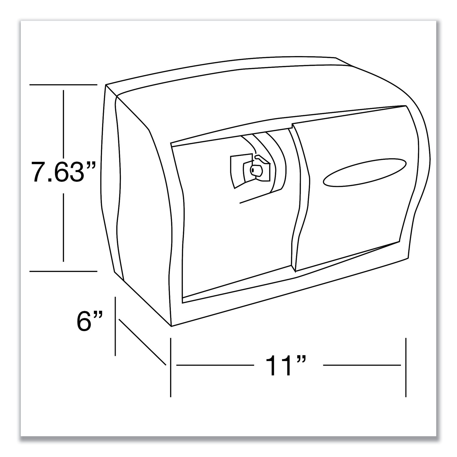 Coreless Double Roll Tissue Dispenser 7 1/10 x 10 1/10 x 6 2/5 Stainless Steel 