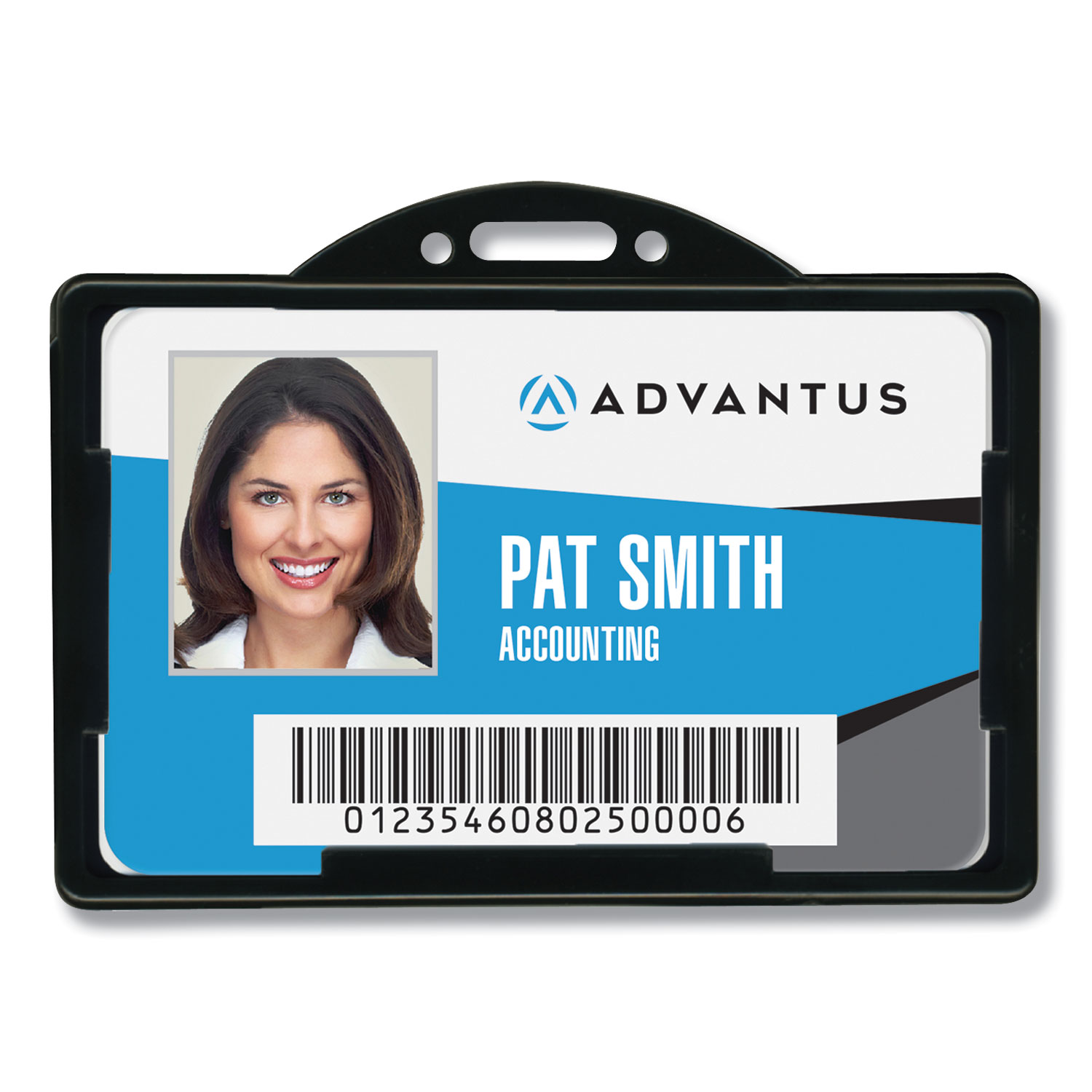  Advantus 75656 Horizontal ID Card Holders, 3 3/8 x 2 1/8, Black, 25 per Pack (AVT75656) 