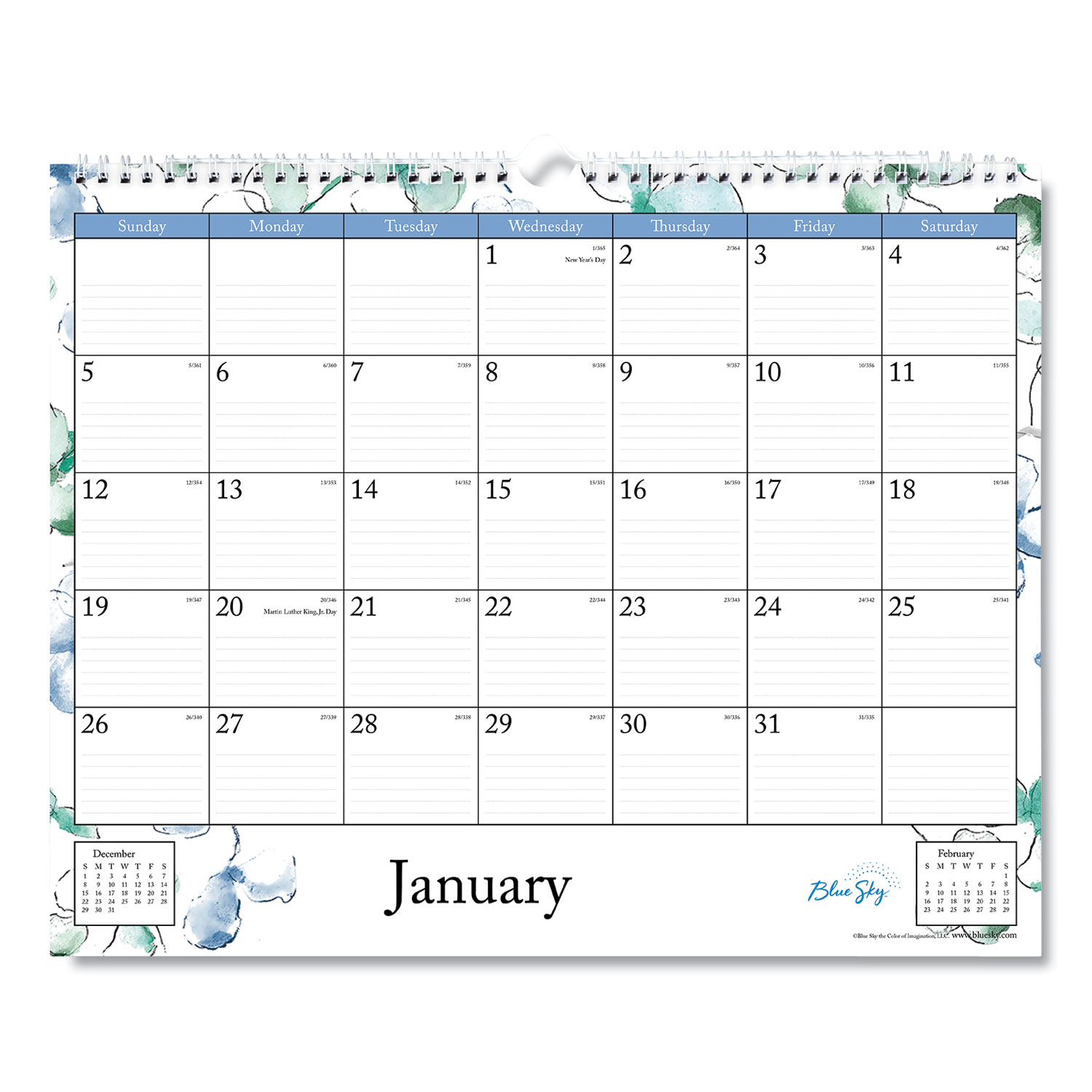  Blue Sky 101591 Lindley Wall Calendar, 15 x 12, 2020 (BLS101591) 