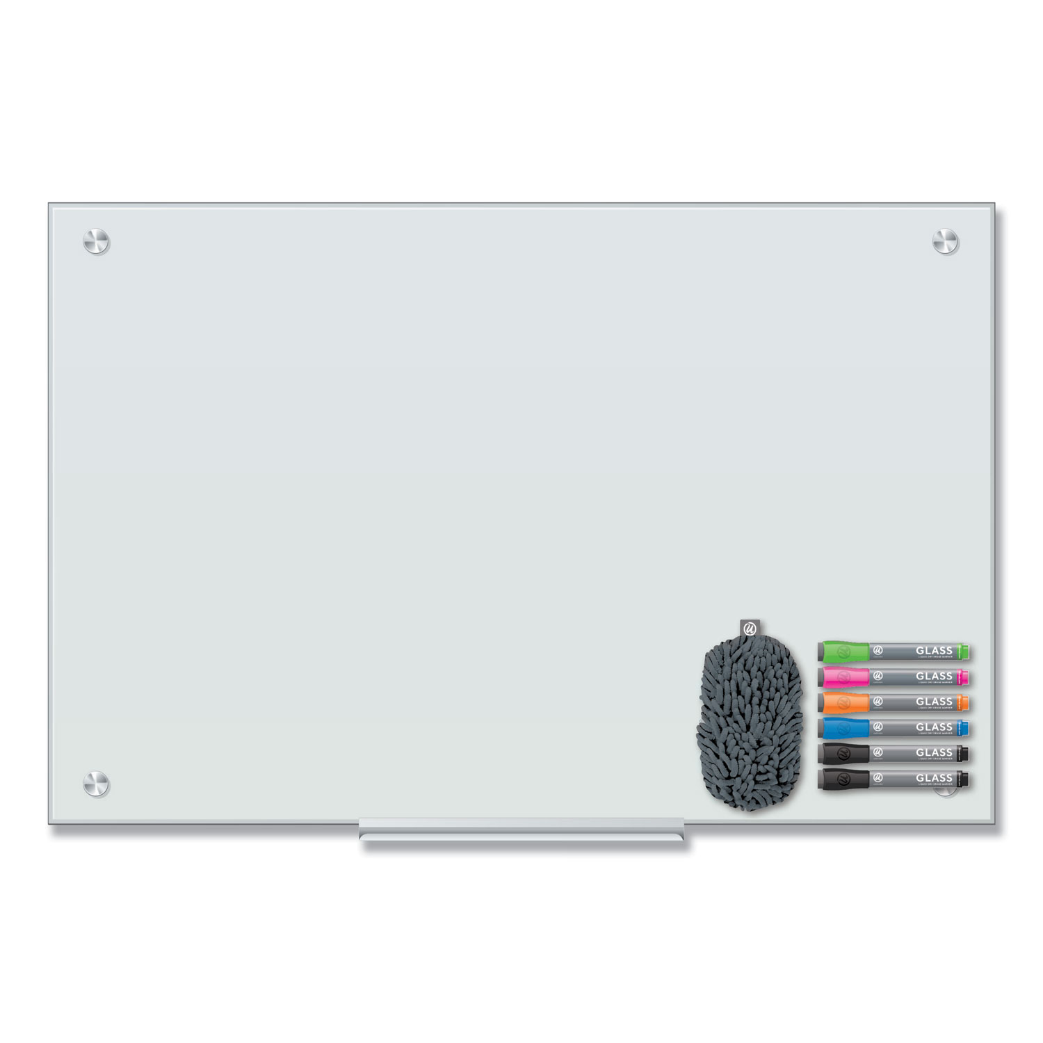  U Brands 3970U00-01 Magnetic Glass Dry Erase Board Value Pack, 36 x 24, White (UBR3970U0001) 