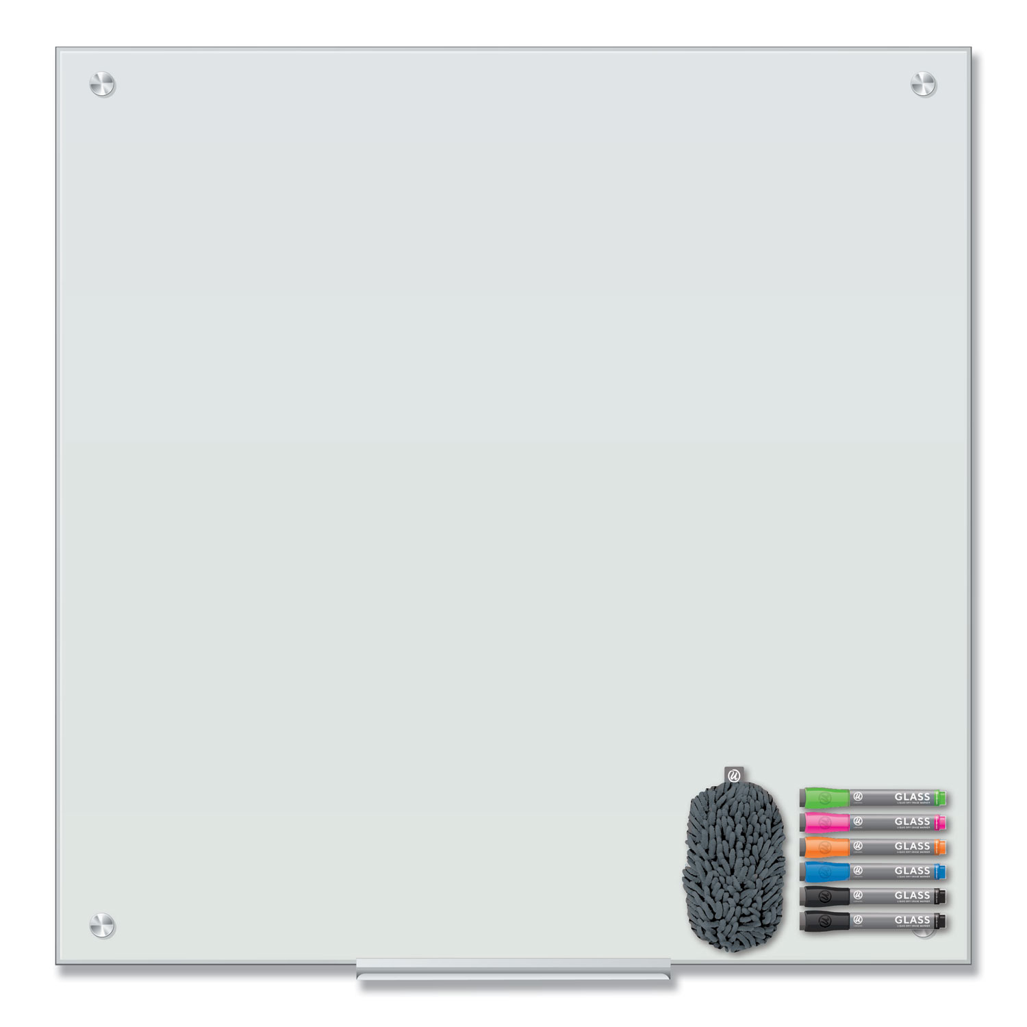  U Brands 3971U00-01 Magnetic Glass Dry Erase Board Value Pack, 36 x 36, White (UBR3971U0001) 
