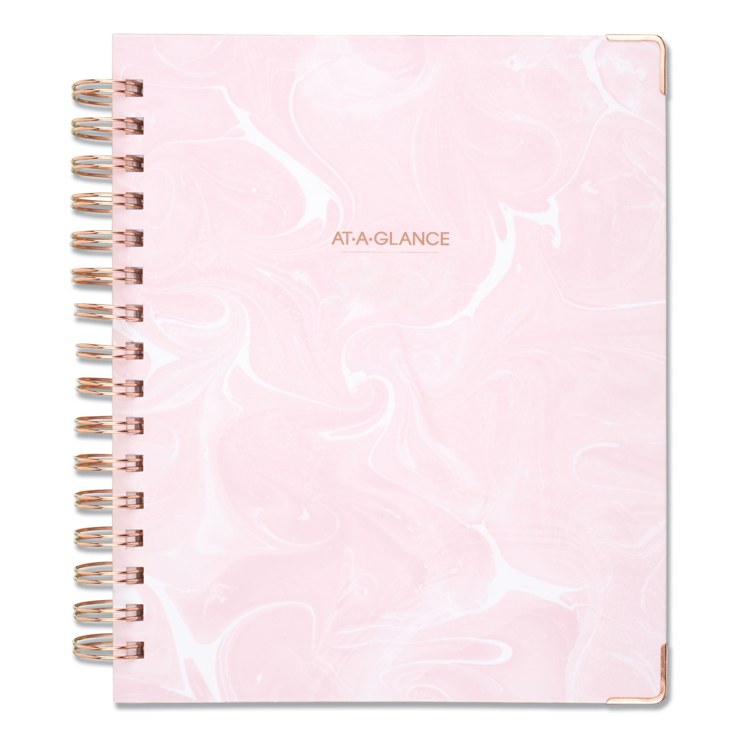  AT-A-GLANCE 6099805M Harmony Weekly/Monthly Hardcover Planner, 9 x 7, Pink Marble, 2020-2021 (AAG6099805M) 