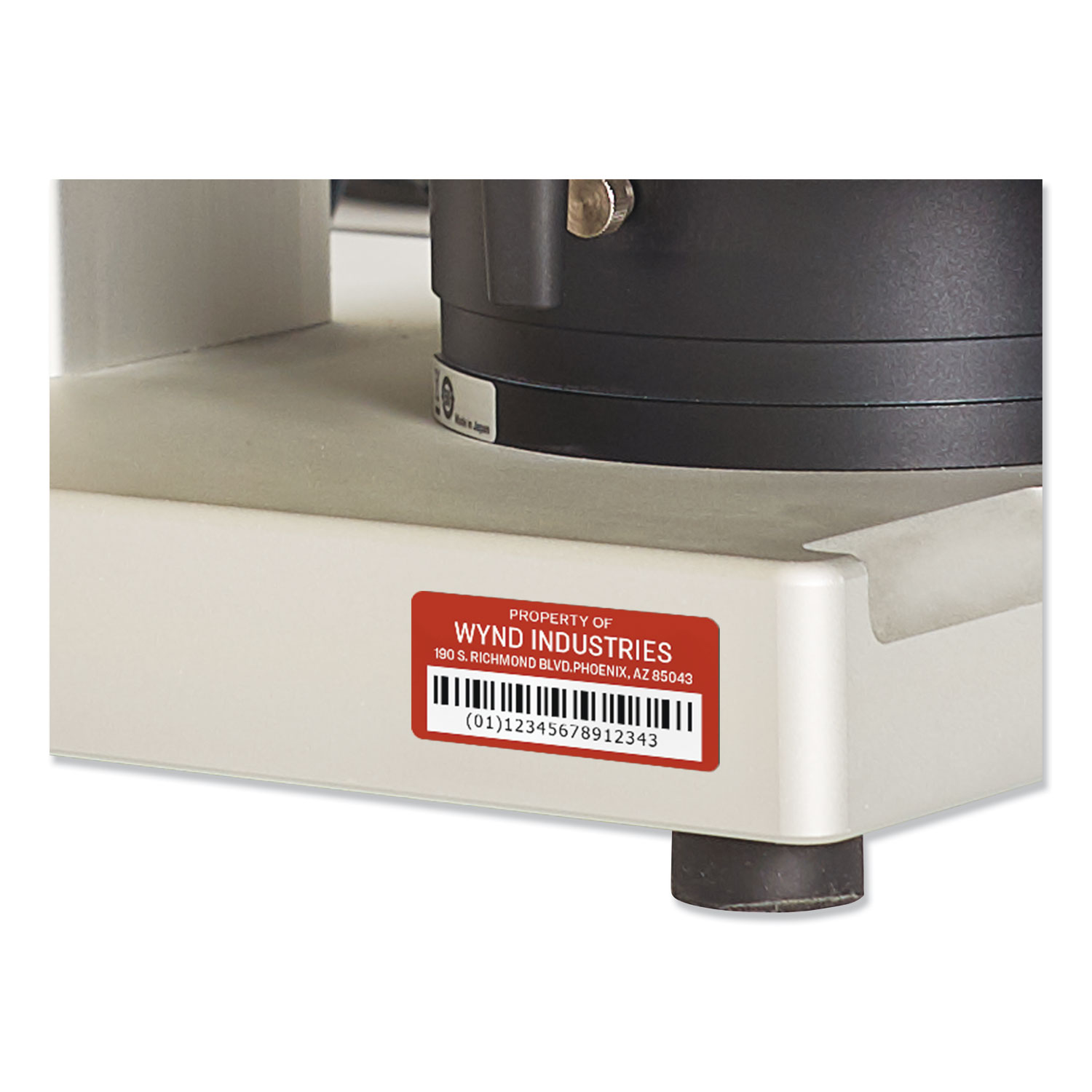 PermaTrack Tamper-Evident Asset Tag Labels, Laser Printers, 0.75 x 1.5, White, 40/Sheet, 8 Sheets/Pack