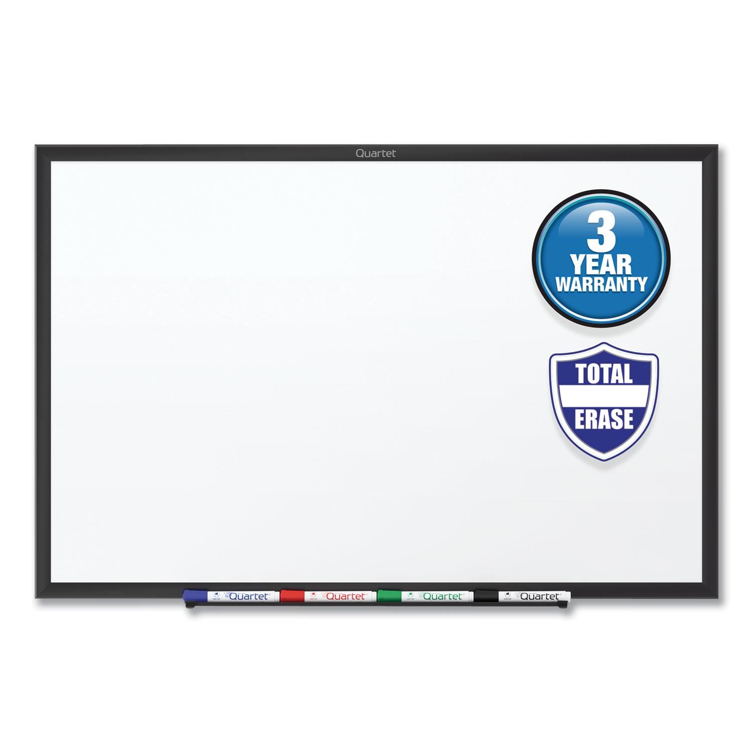  Quartet S533B Classic Series Total Erase Dry Erase Board, 36 x 24, White Surface, Black Frame (QRTS533B) 