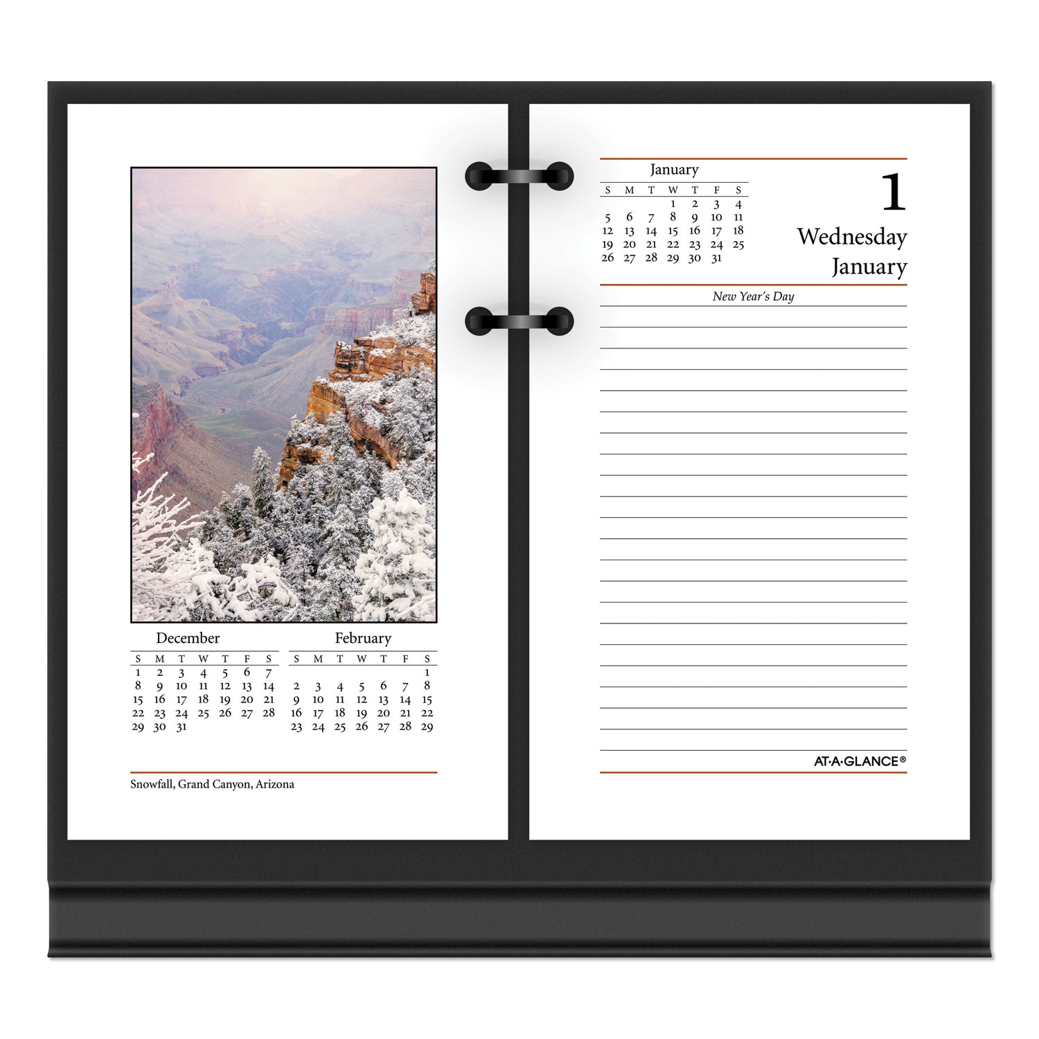  AT-A-GLANCE E417-50 Photographic Desk Calendar Refill, 3 1/2 x 6, 2020 (AAGE41750) 