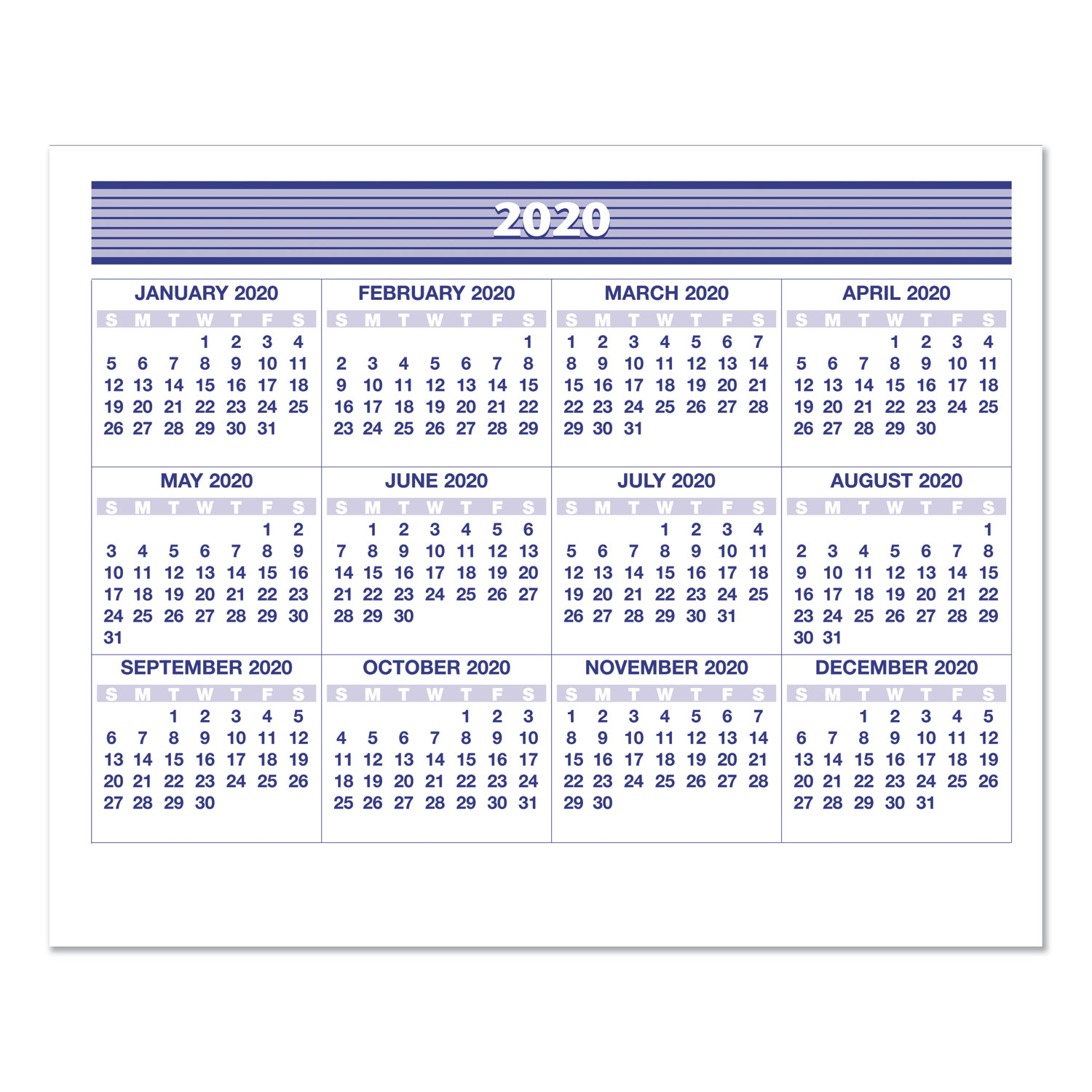 Flip-A-Week Desk Calendar and Base, 5 5/8 x 7, White, 2020