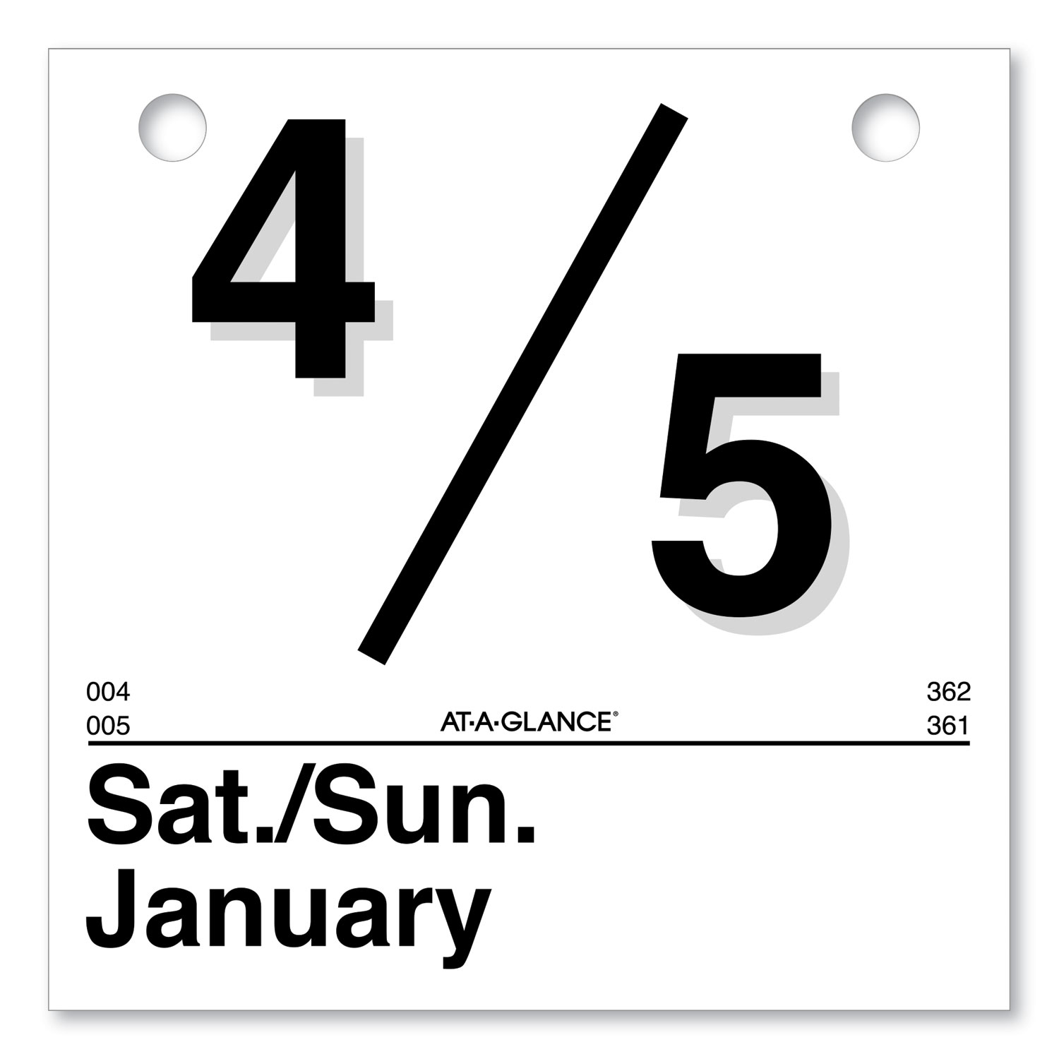 Today Is Wall Calendar, 9 3/8 x 12, White, 2020