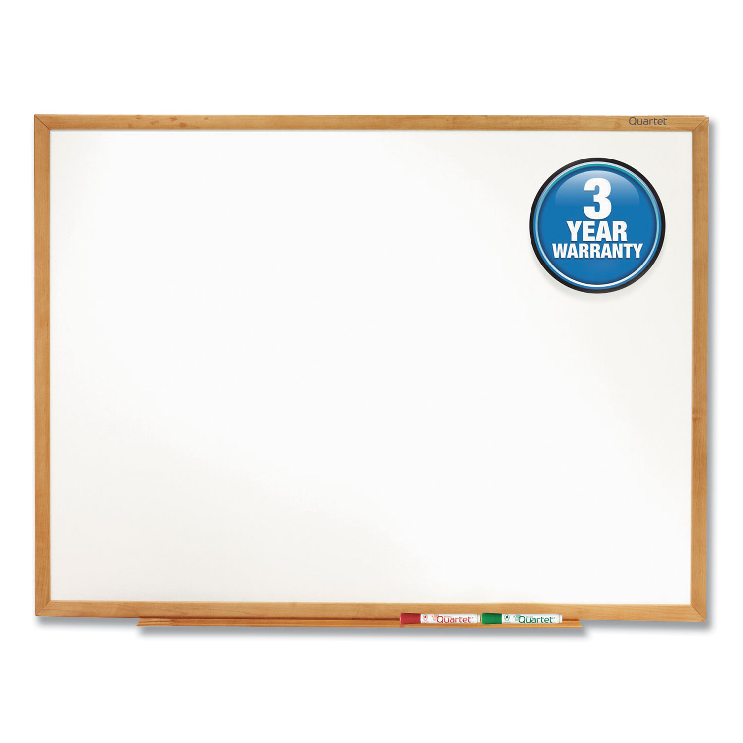 Quartet S577 Classic Series Total Erase Dry Erase Board, 72 x 48, Oak Finish Frame (QRTS577) 