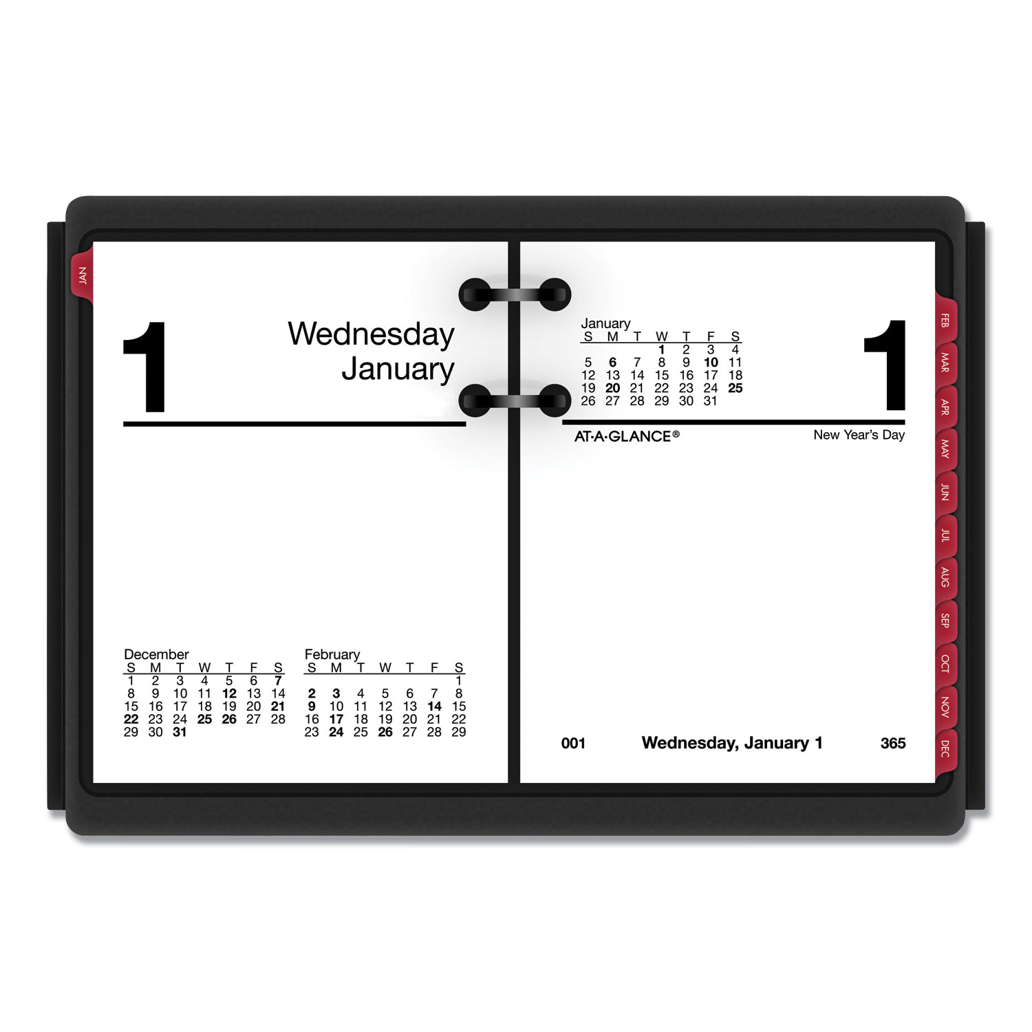 Compact Desk Calendar Refill, 3 x 3 3/4, White, 2020 NuLeaf Office